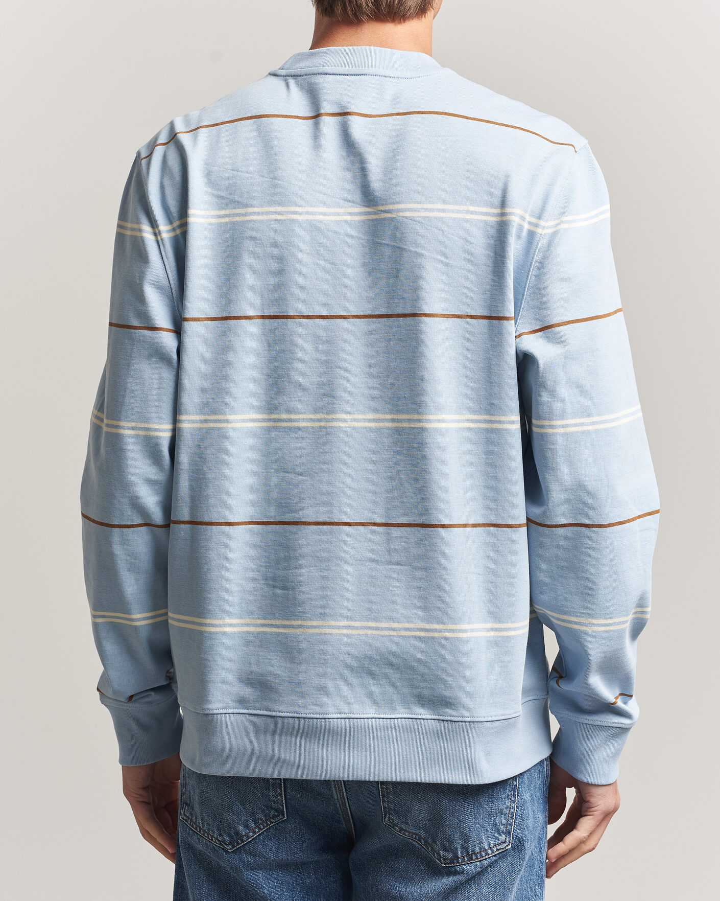 Herre | Trøjer | PS Paul Smith | Cotton Striped Sweater Light Blue