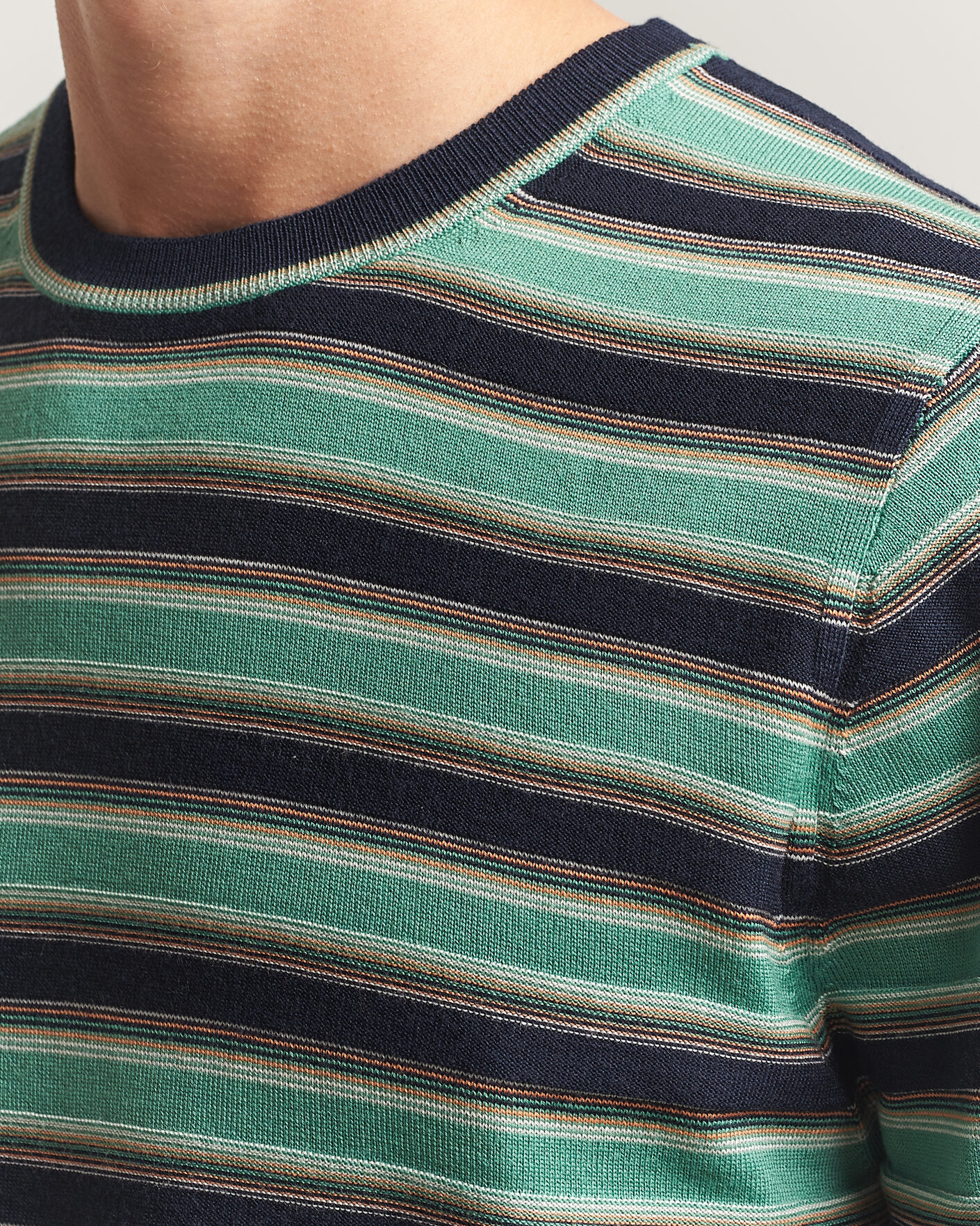 Herre | Trøjer | PS Paul Smith | Merino Wool Knitted Striped Sweater Green