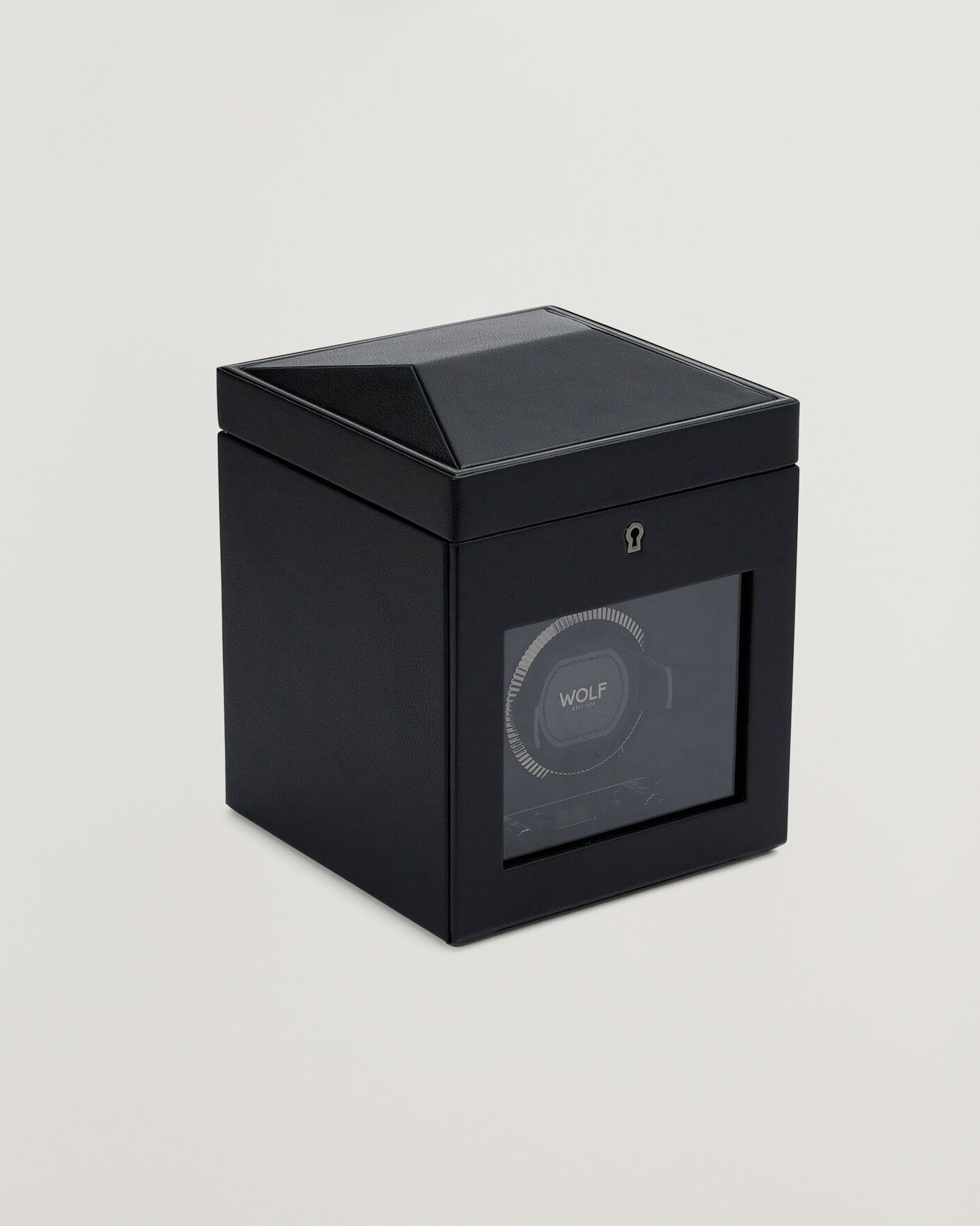 Herre | Ure- & smykkeæsker | WOLF | British Racing Single Watch Winder With Storage Black