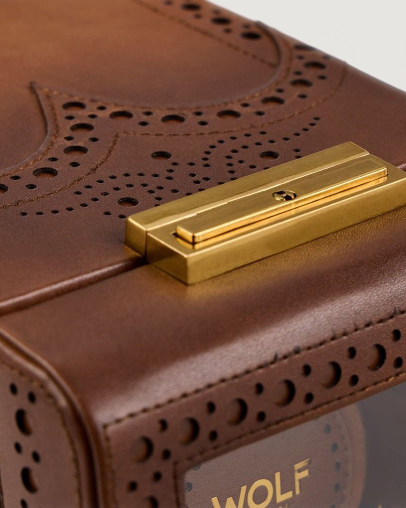 Herre | Ure- & smykkeæsker | WOLF | Brouge Single Watch Winder Burnished Brown