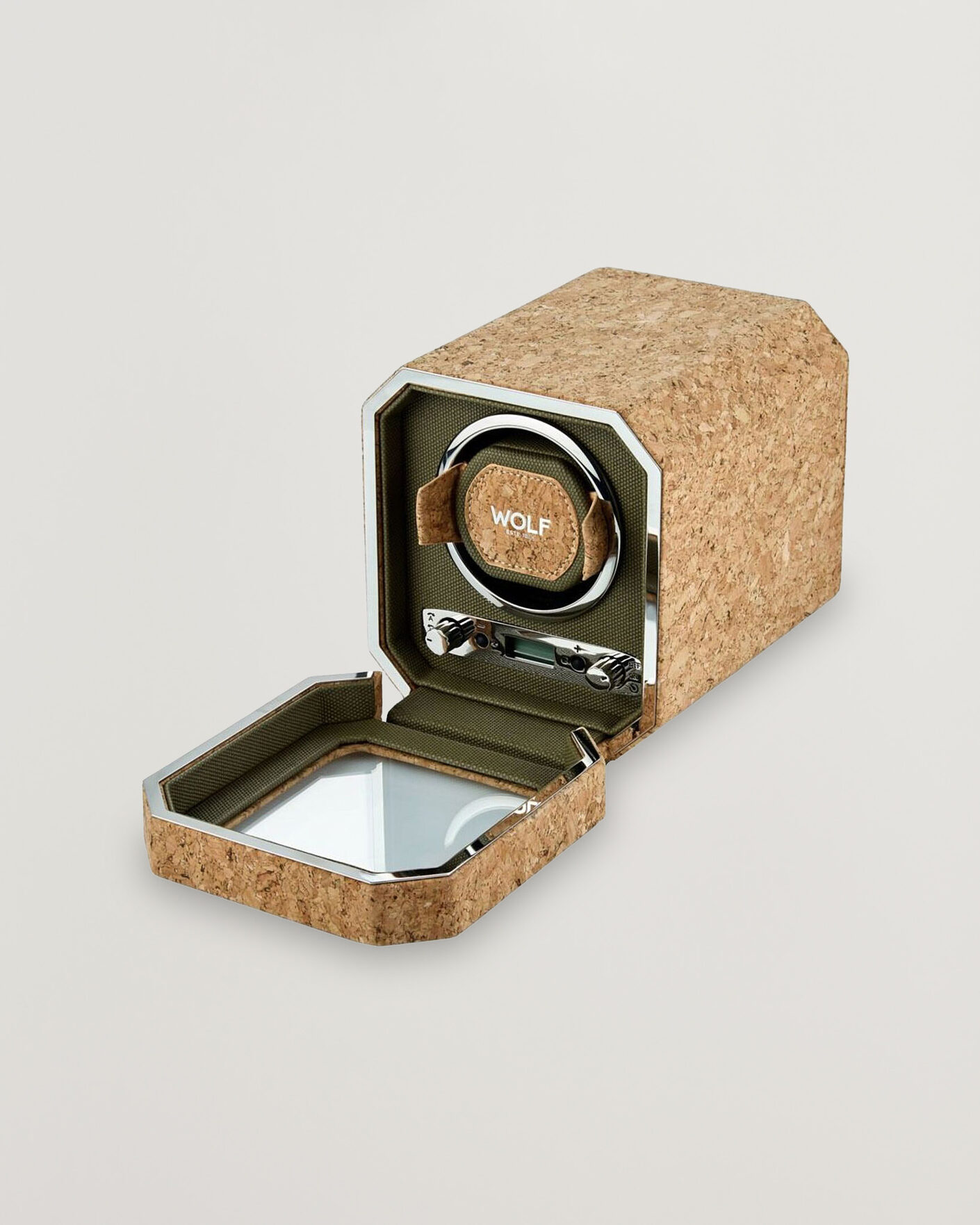 Herre | Ure- & smykkeæsker | WOLF | Cortica Single Watch Winder Cork
