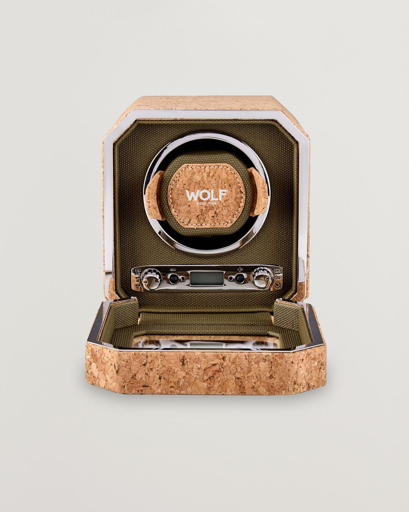Herre | Ure- & smykkeæsker | WOLF | Cortica Single Watch Winder Cork