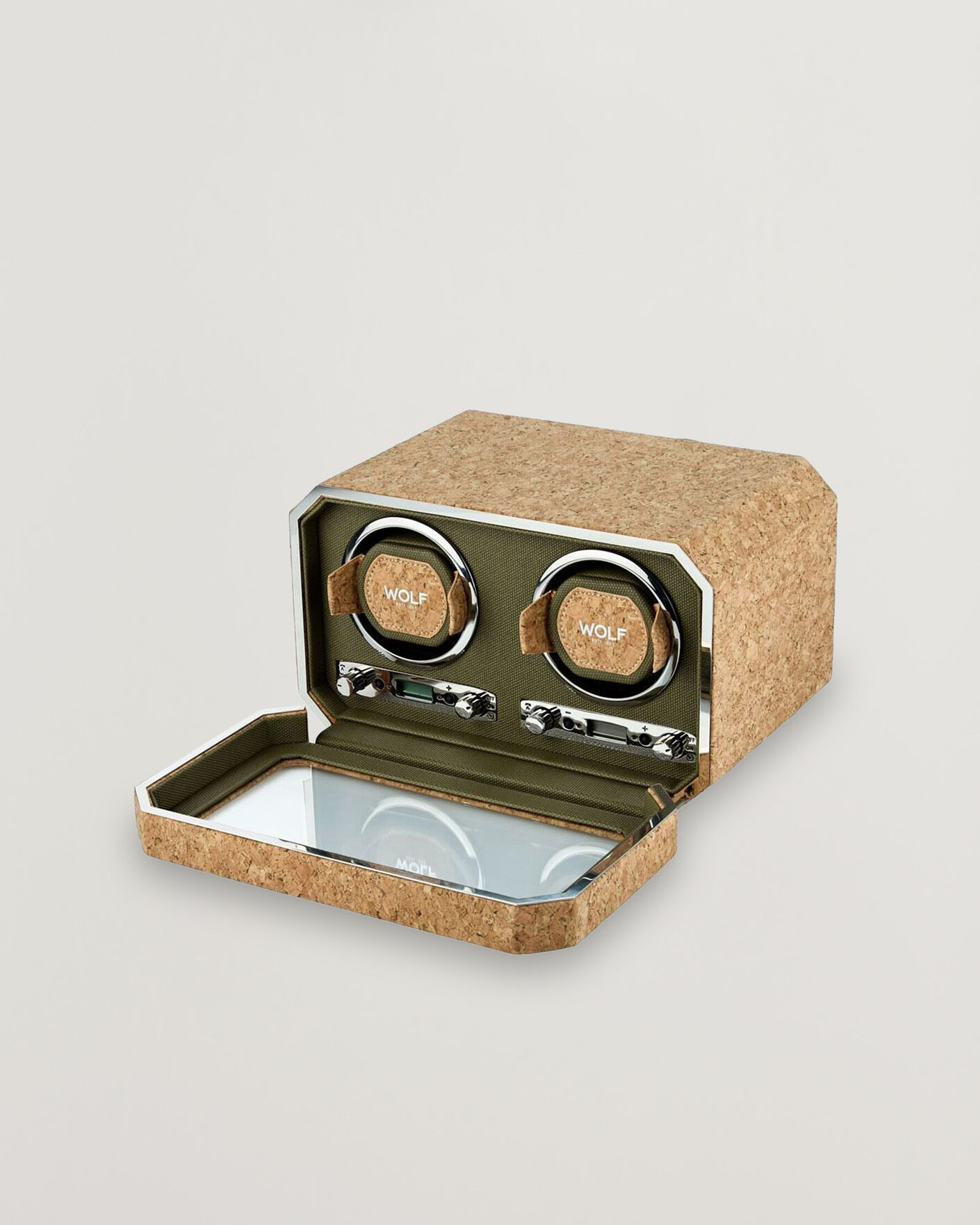 Herre | Ure- & smykkeæsker | WOLF | Cortica Double Watch Winder Cork