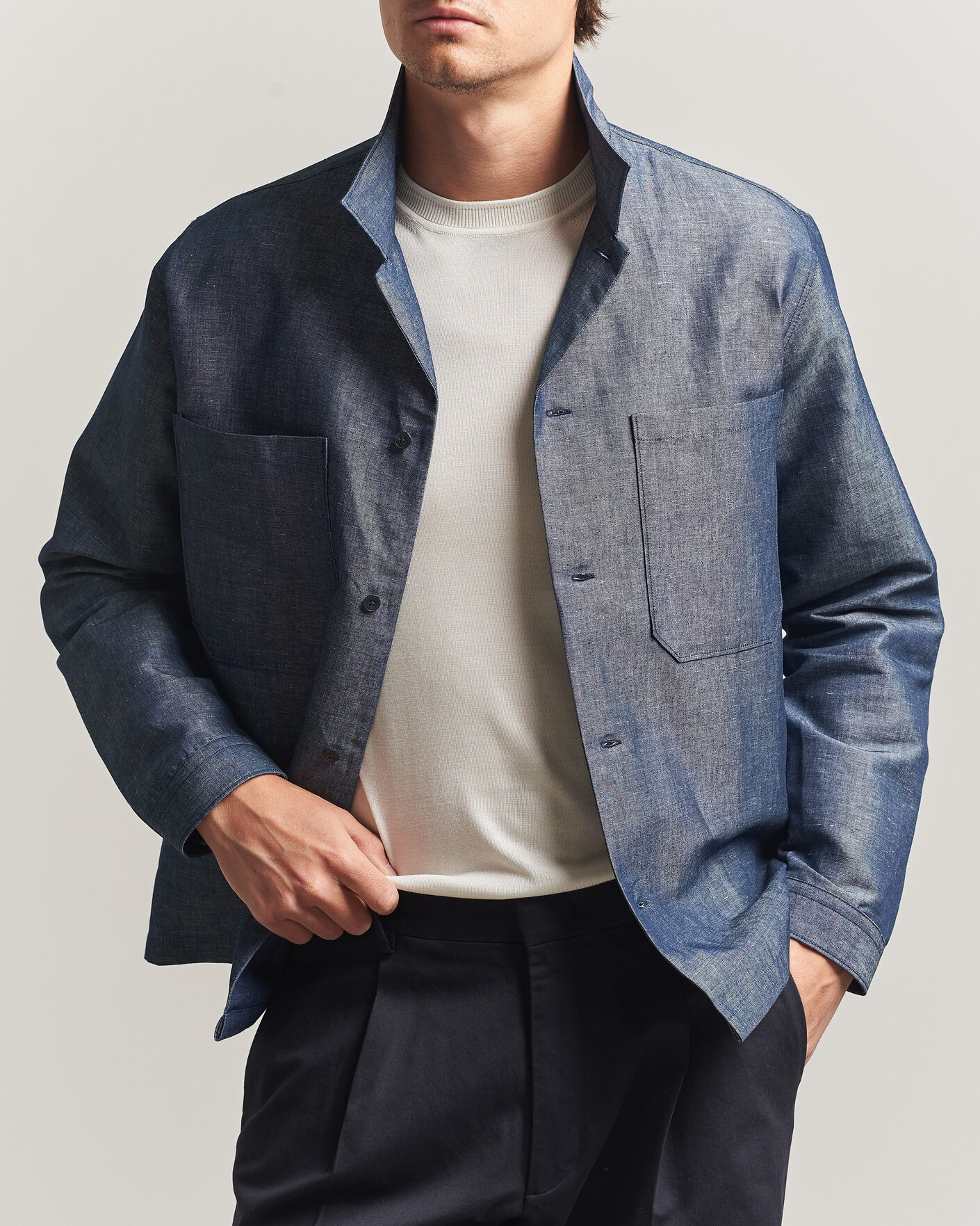 Herre | Skjorter | NN07 | Rob Denim Overshirt Raw Indigo