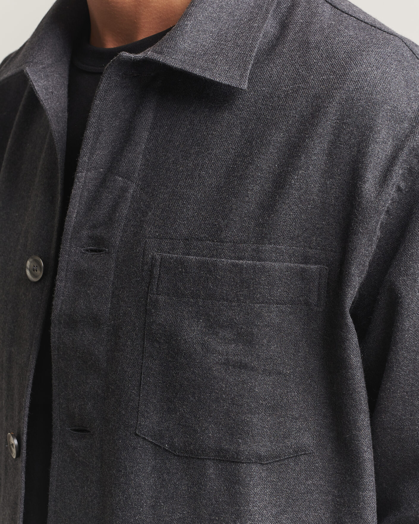 Herre | Skjorter | Brioni | Cotton/Cashmere Overshirt Grey Melange