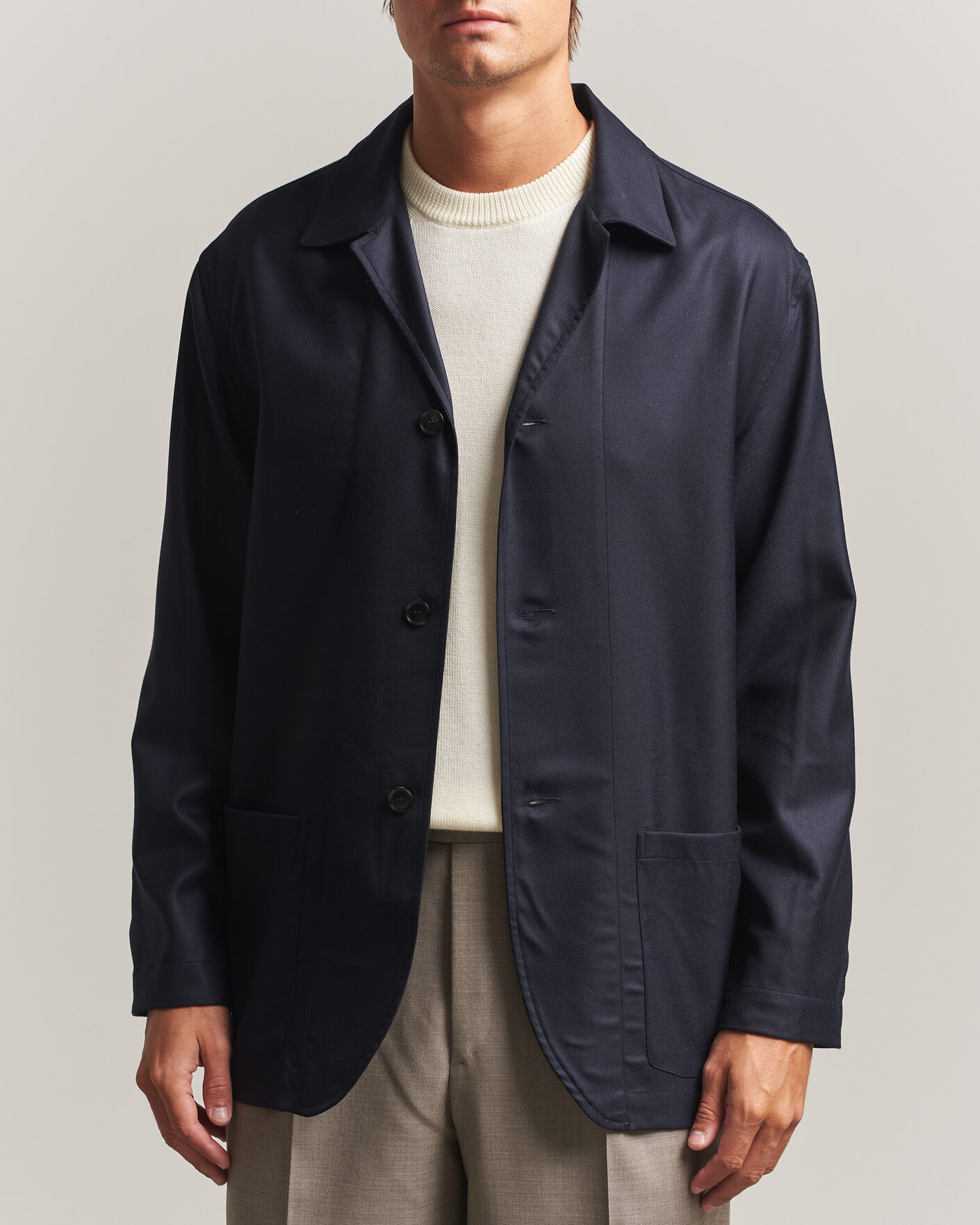 Herre | Jakker | Brioni | Wool/Cashmere Shirt Jacket Navy
