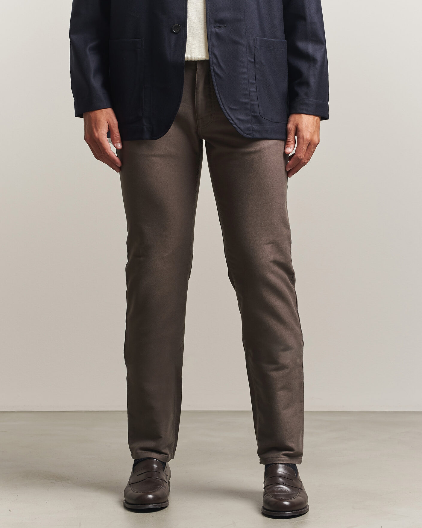 Herre | Bukser | Brioni | 5-Pocket Moleskine Pants Grey