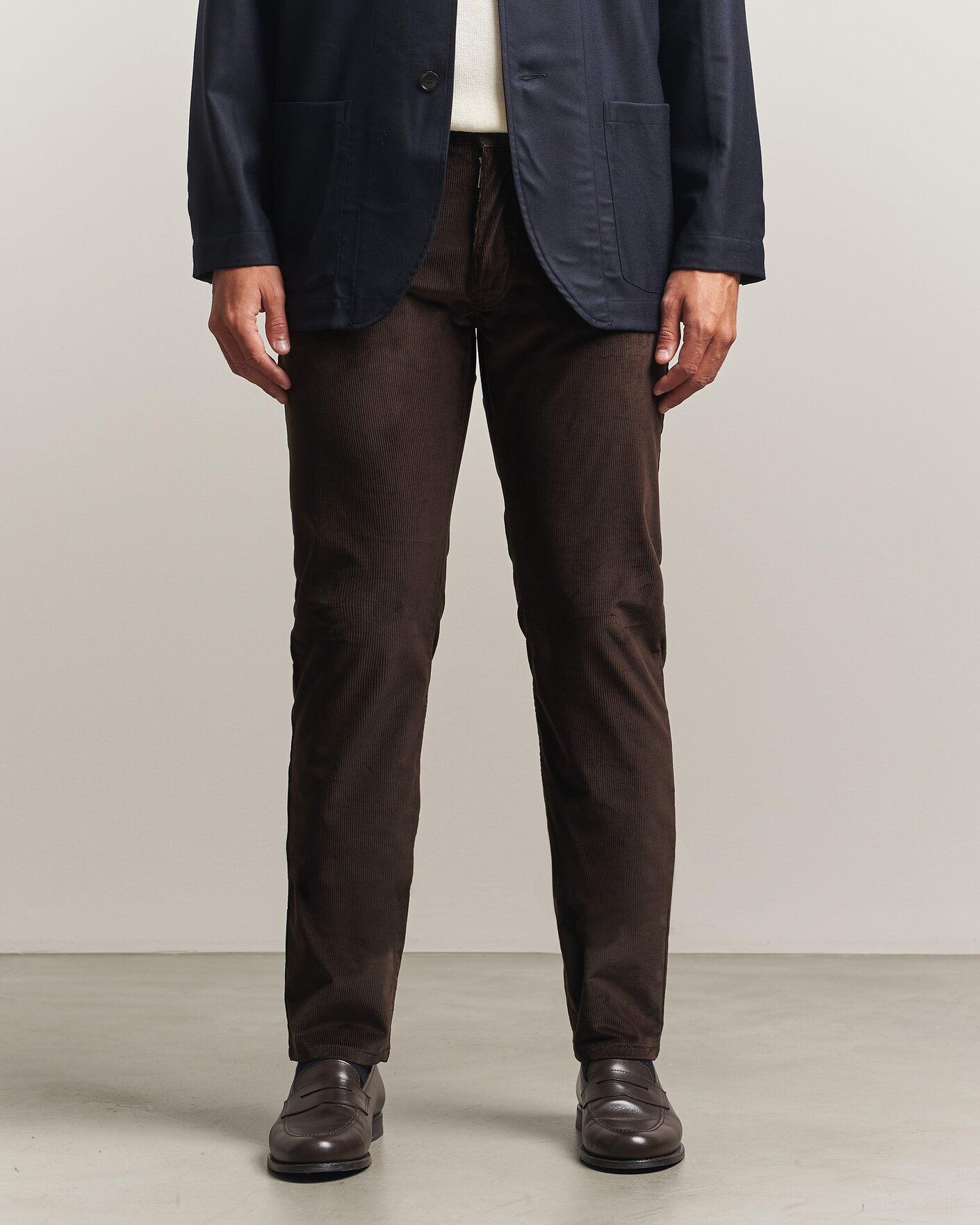 Herre | Bukser | Brioni | 5-Pocket Corduroy Pants Dark Brown