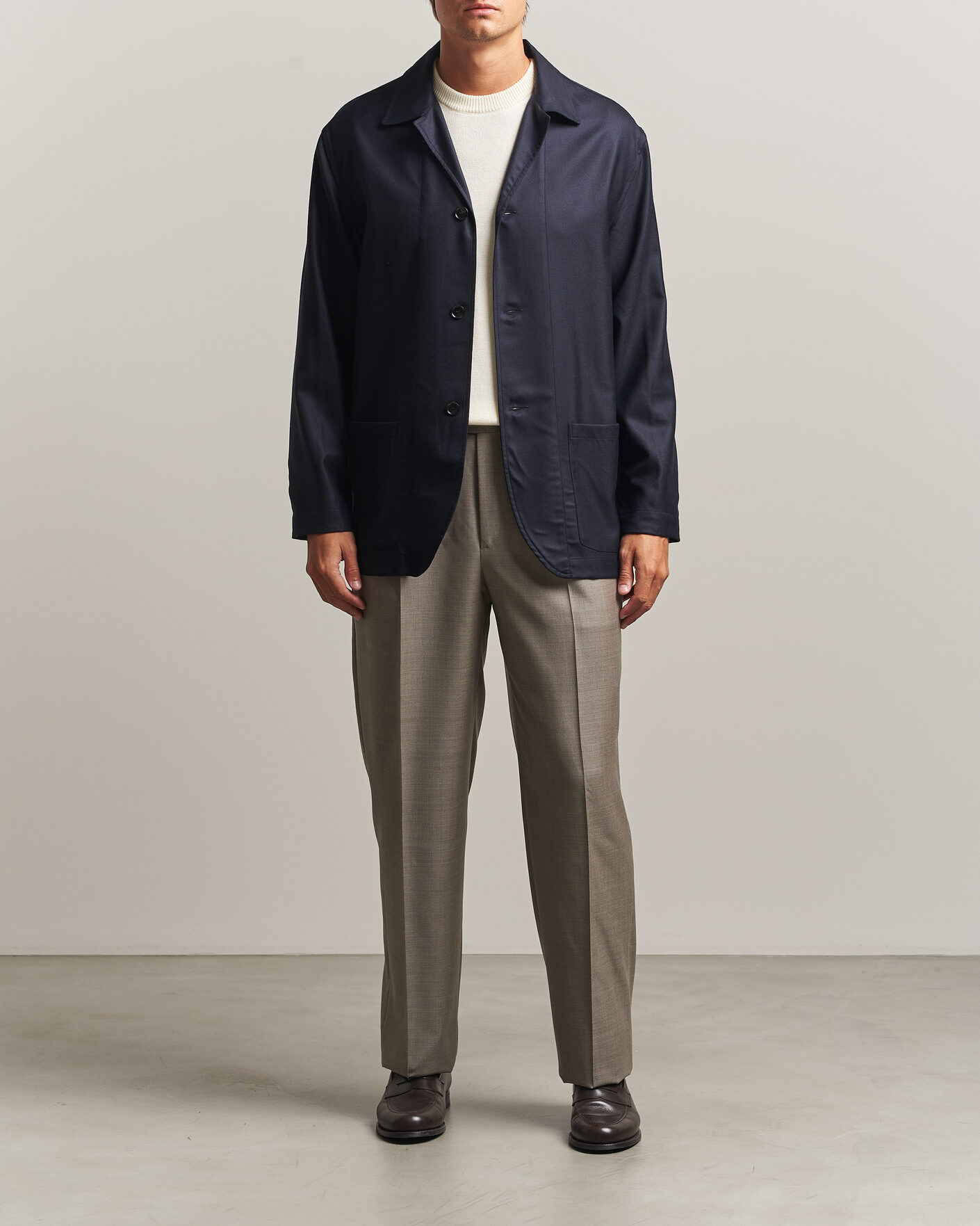 Herre | Bukser | Brioni | Capri Wool Trousers Beige