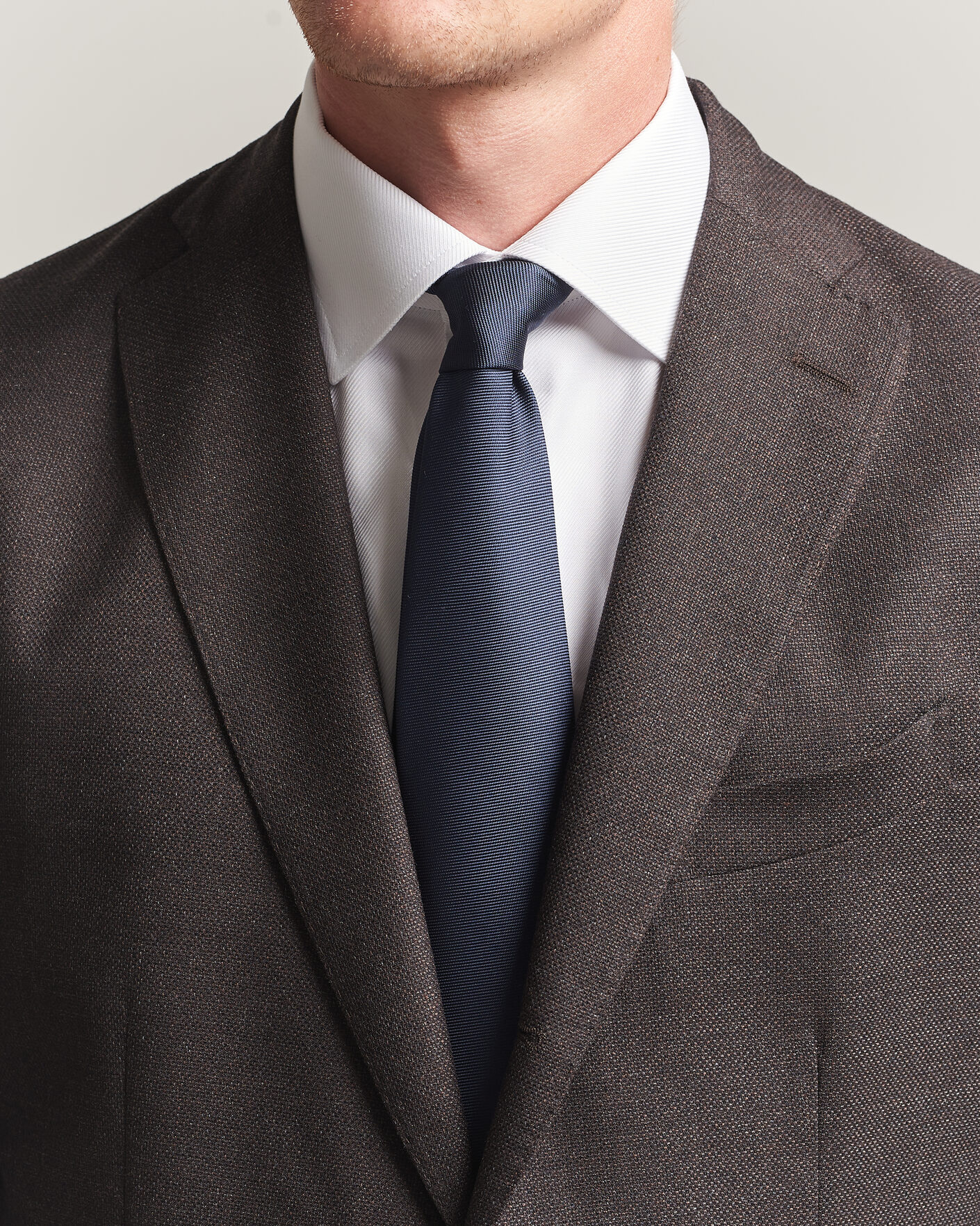 Herre | Slips | Brioni | Embroidered Logo Silk Tie Navy
