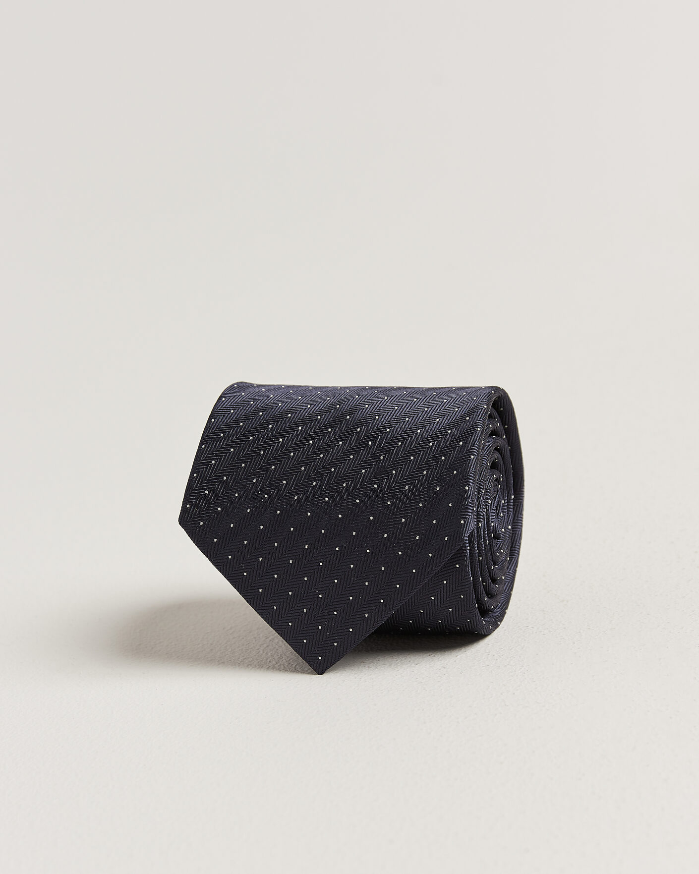 Herre | Slips | Brioni | Jacquard Dot Silk Tie Navy