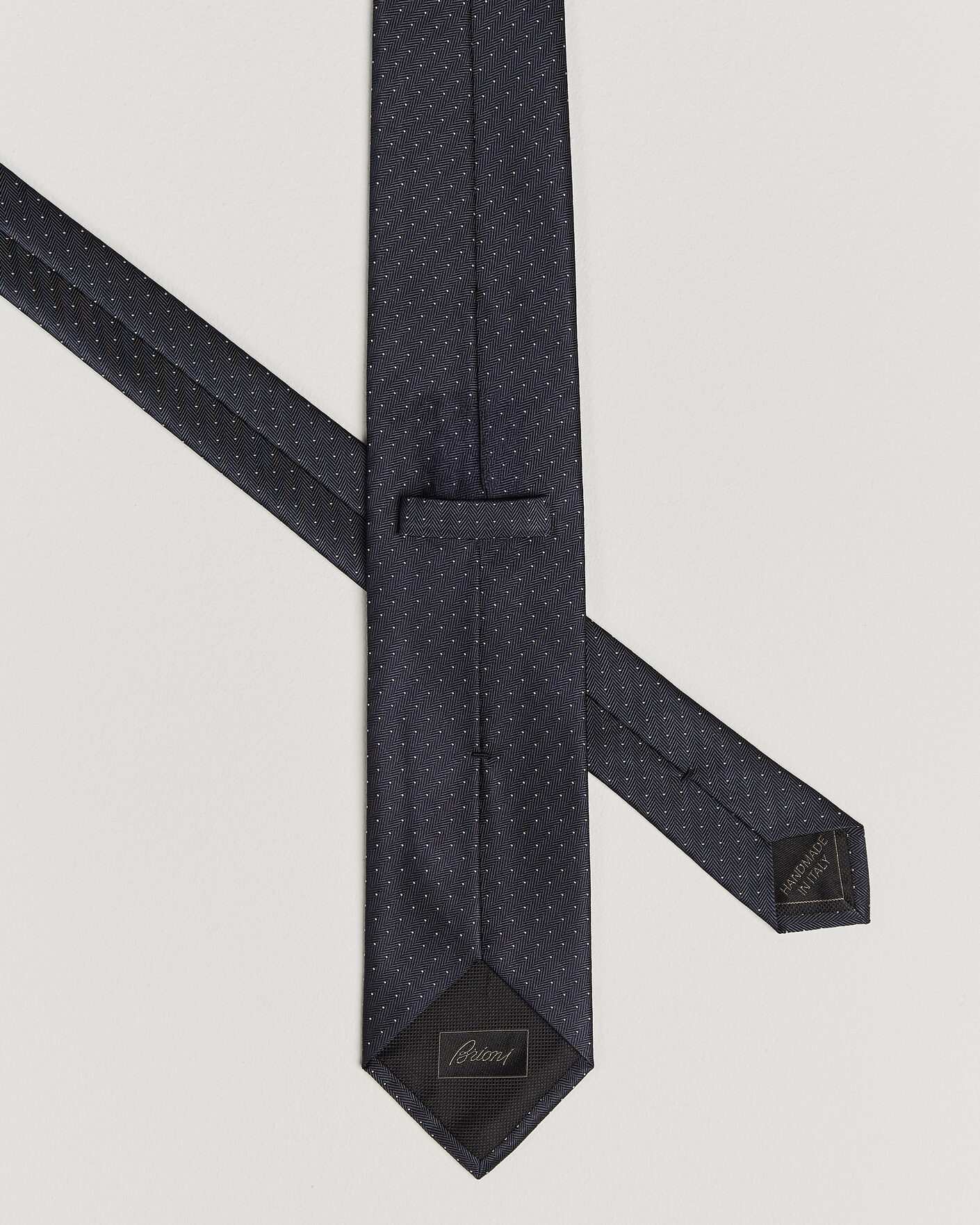Herre | Slips | Brioni | Jacquard Dot Silk Tie Navy