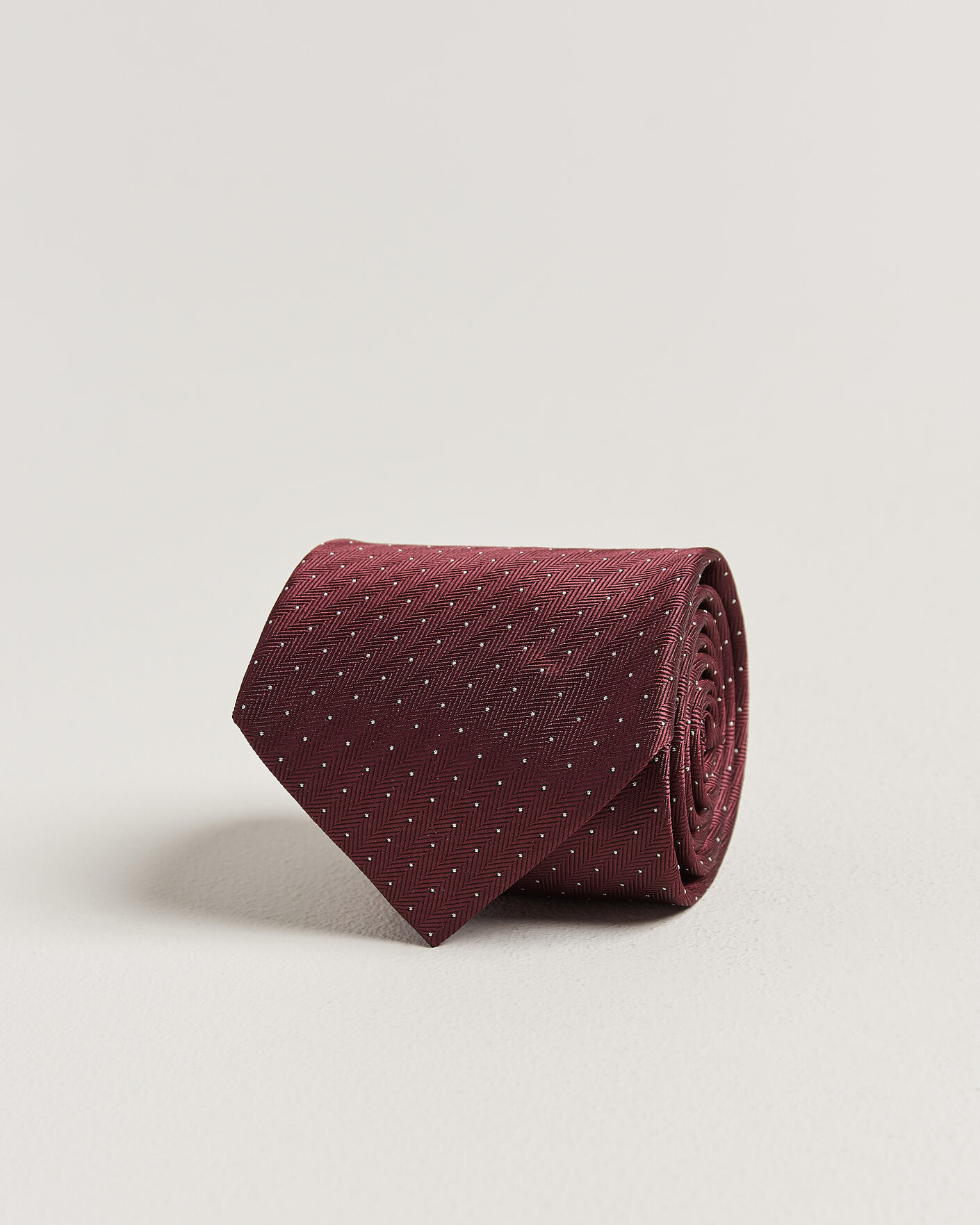 Herre | Slips | Brioni | Jacquard Dot Silk Tie Burgundy