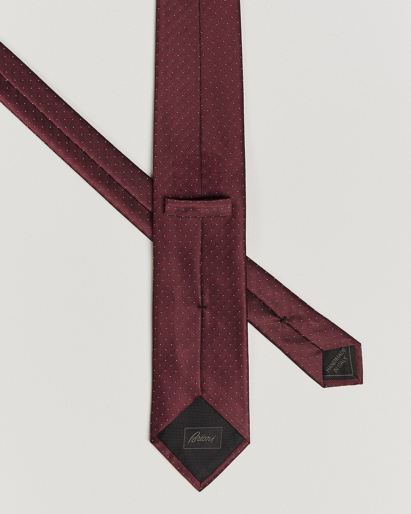 Herre | Slips | Brioni | Jacquard Dot Silk Tie Burgundy
