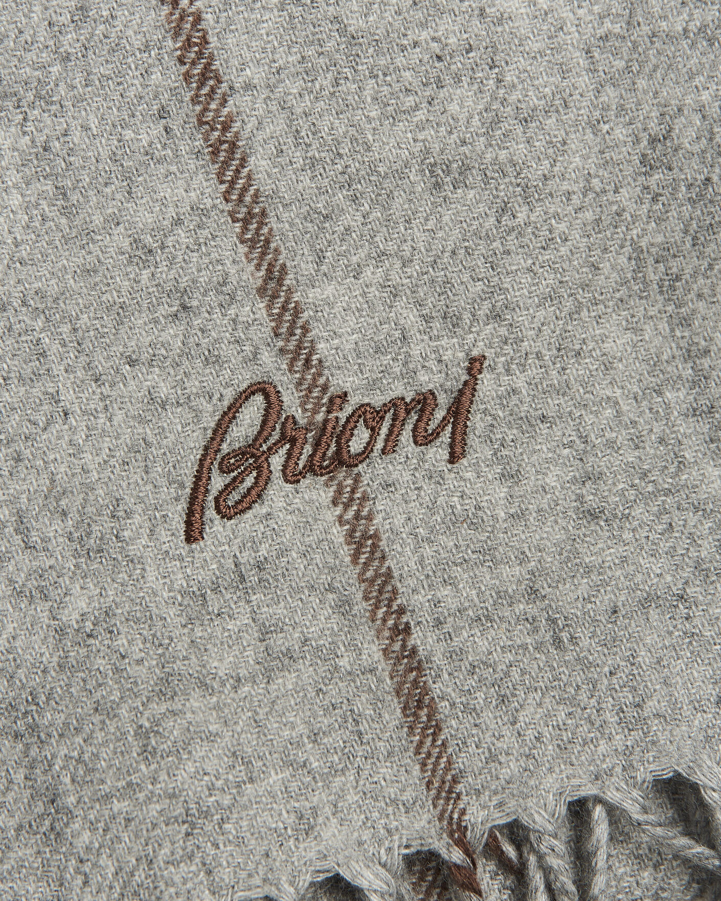 Herre | Halstørklæder | Brioni | Cashmere Scarf Grey Check
