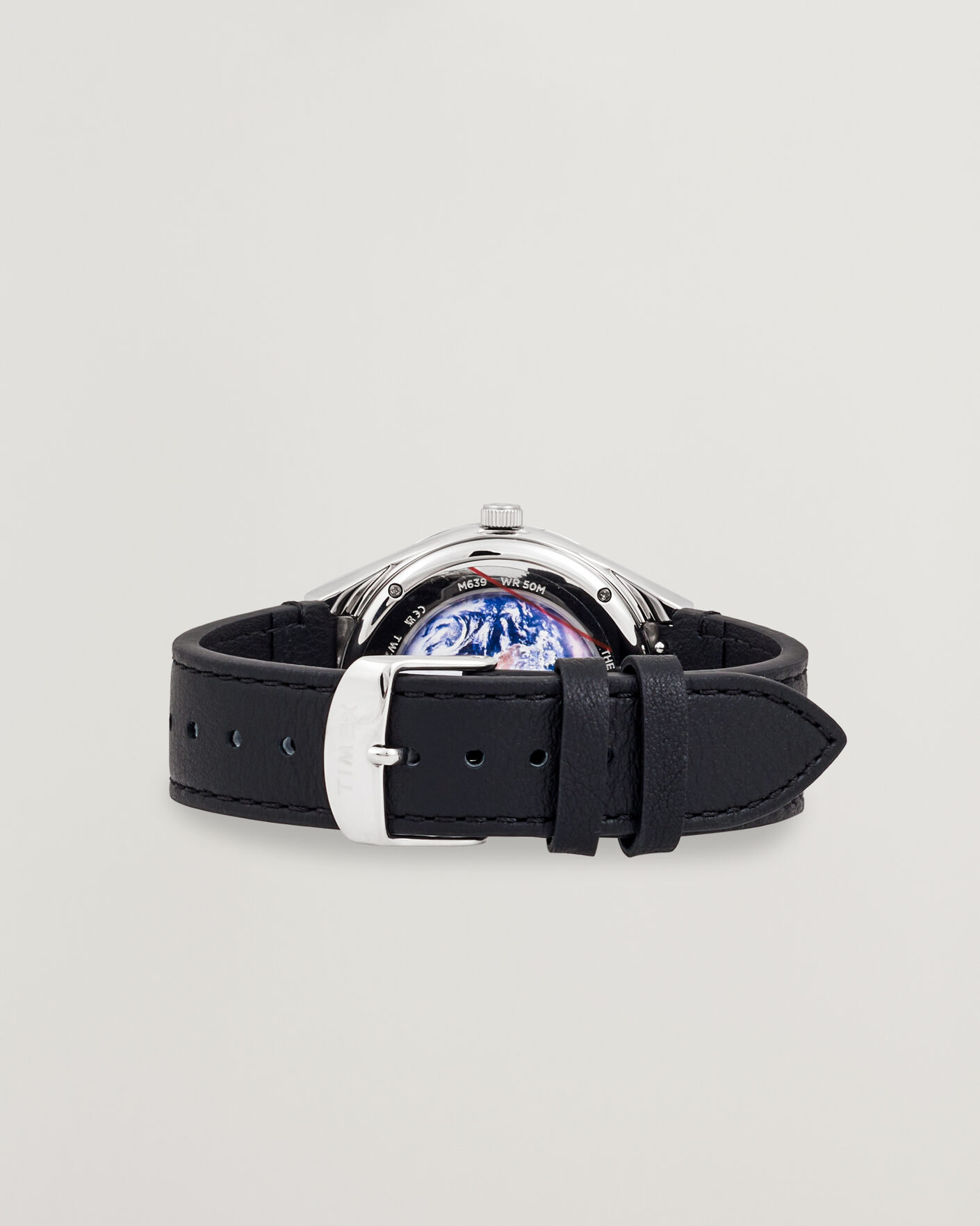 Herre | Timex Q Timex x NASA Luminous Leather Strap 40mm Black Dial | Timex | Q x NASA Luminous Leather Strap 40mm Black Dial