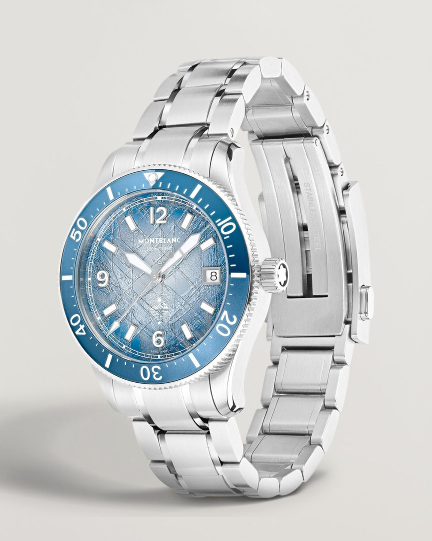 Herre | Montblanc Iced Sea Automatic Date 0 Oxygen Light Blue | Montblanc | Iced Sea Automatic Date 0 Oxygen Light Blue