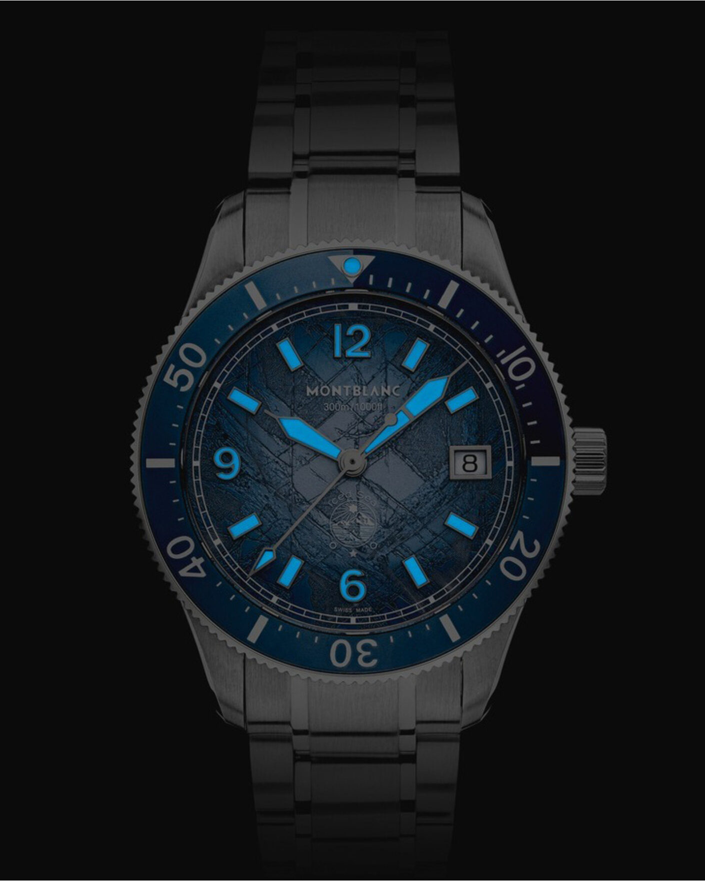 Herre | Montblanc Iced Sea Automatic Date 0 Oxygen Light Blue | Montblanc | Iced Sea Automatic Date 0 Oxygen Light Blue