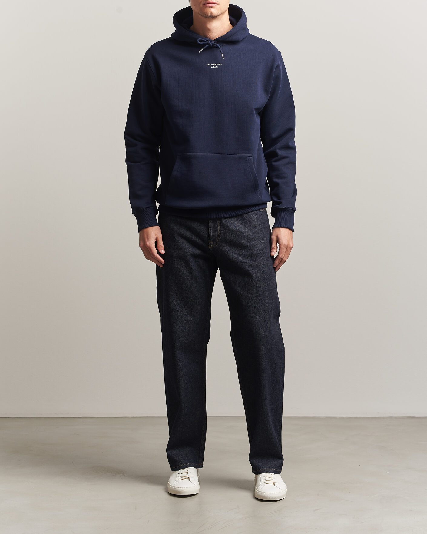 Herre | Trøjer | Drôle de Monsieur | Classic Slogan Hoodie Navy