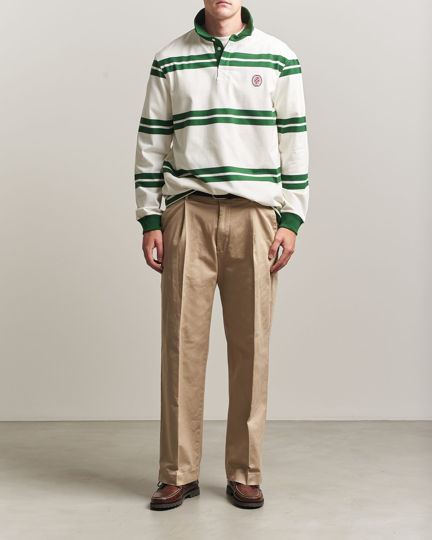 Herre | Trøjer | Drôle de Monsieur | Ornament Striped Rugger Water Green