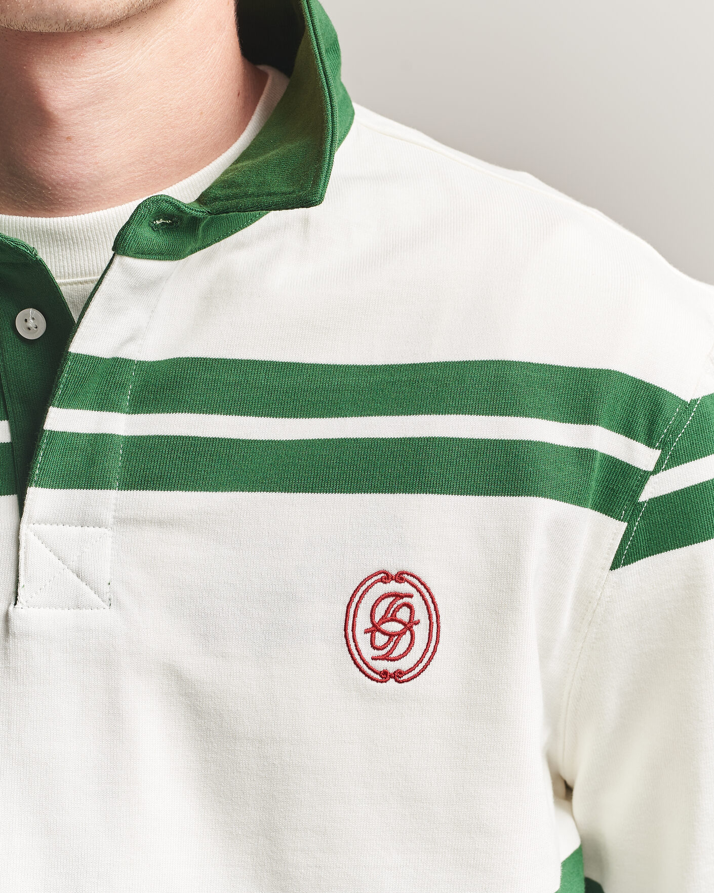 Herre | Trøjer | Drôle de Monsieur | Ornament Striped Rugger Water Green