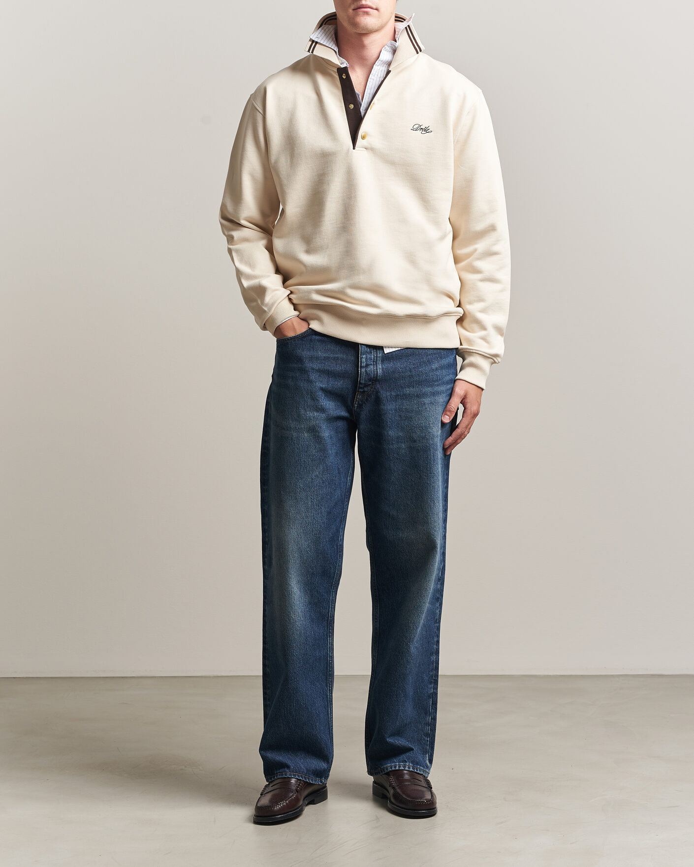 Herre | Trøjer | Drôle de Monsieur | Tipped Rugger Light Sand