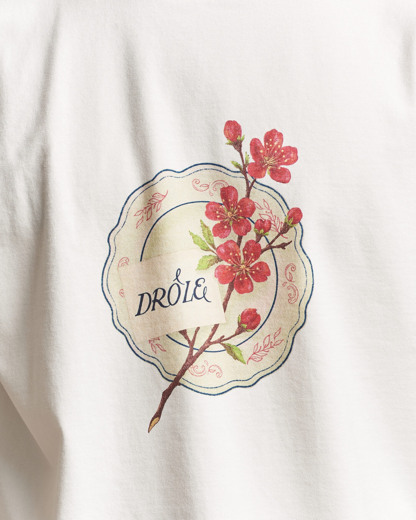 Herre | T-Shirts | Drôle de Monsieur | Porcelaine T-shirt Off White