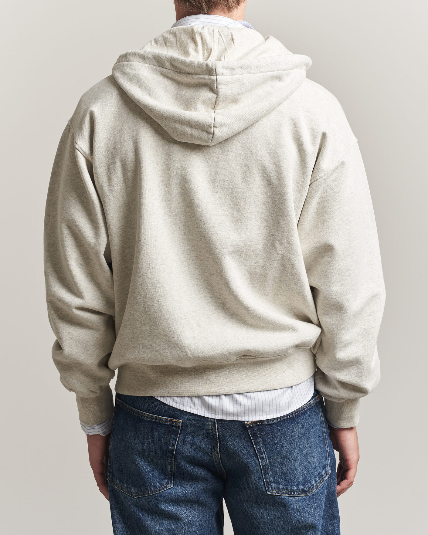 Herre | Trøjer | Drôle de Monsieur | Slogan Full Zip Hoodie Grey