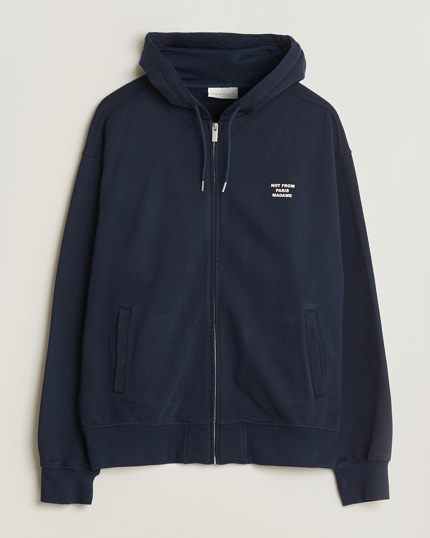 Herre | Trøjer | Drôle de Monsieur | Slogan Full Zip Hoodie Navy