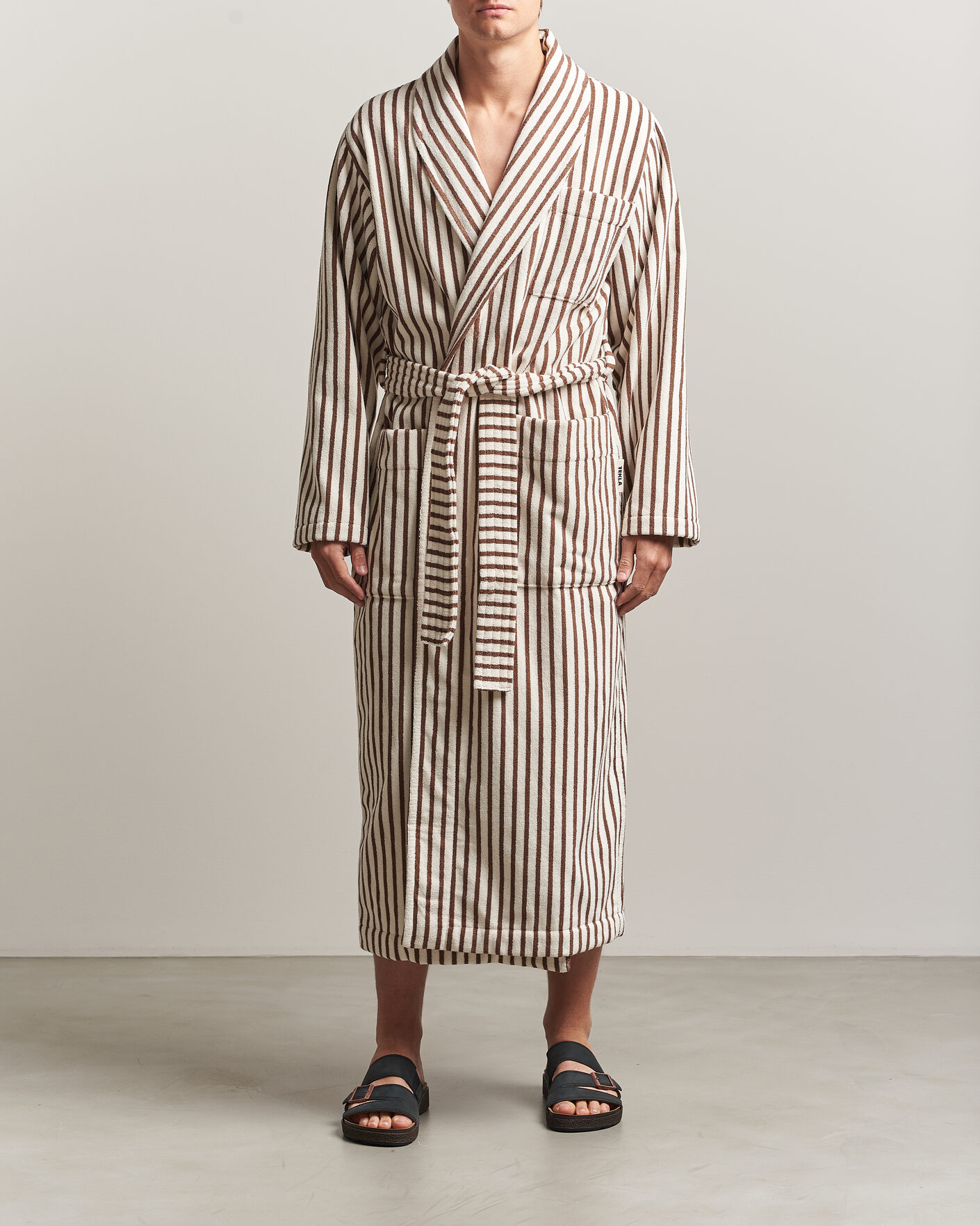 Herre | Pyjamas & Morgenkåber | Tekla | Organic Terry Classic Bathrobe Kodiak Stripes