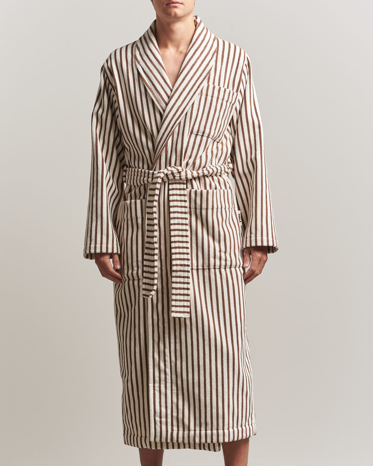 Herre | Pyjamas & Morgenkåber | Tekla | Organic Terry Classic Bathrobe Kodiak Stripes