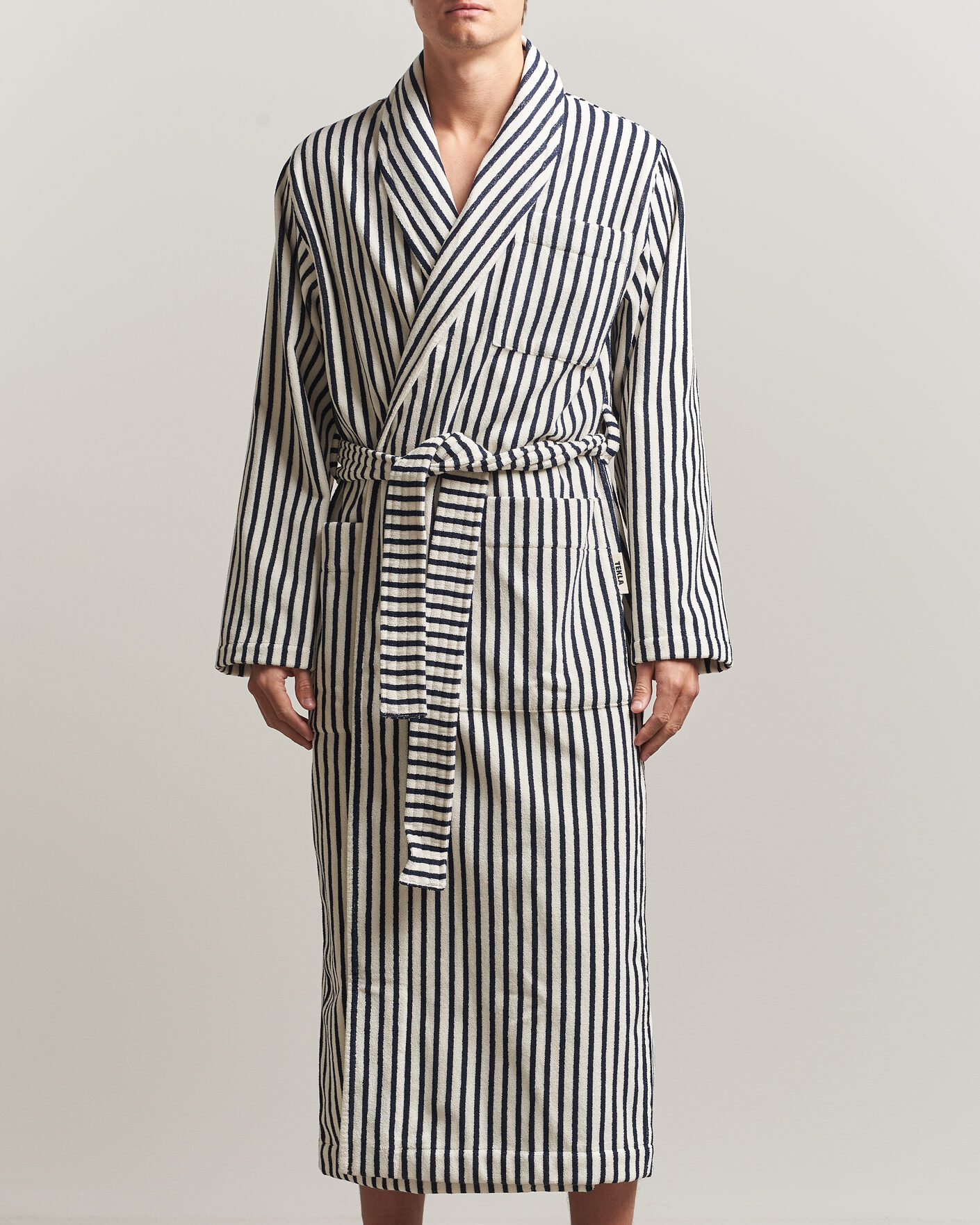 Herre | Pyjamas & Morgenkåber | Tekla | Organic Terry Classic Bathrobe Sailor Stripes