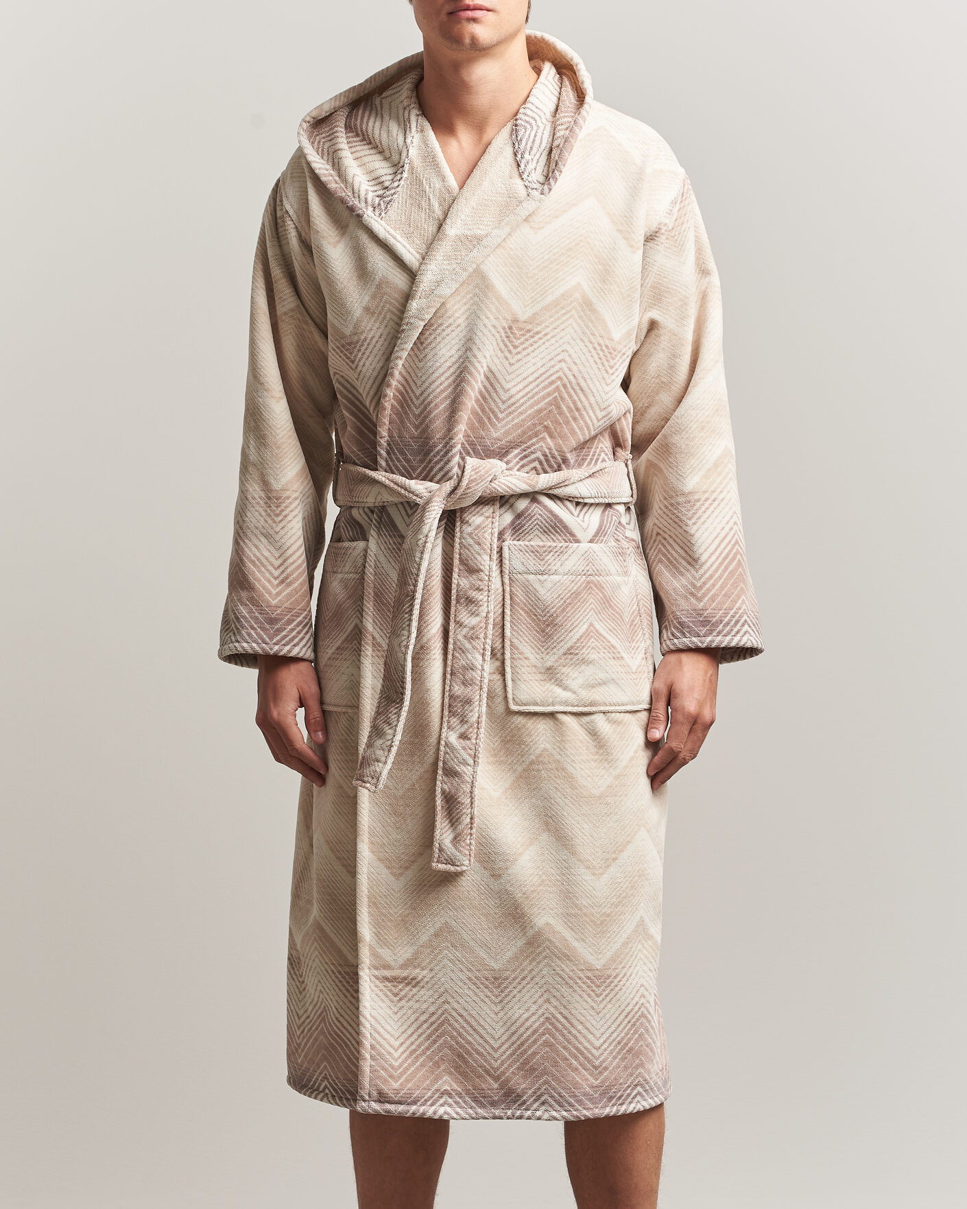 Herre | Pyjamas & Morgenkåber | Missoni Home | Marea Hooded Bathrobe Beige