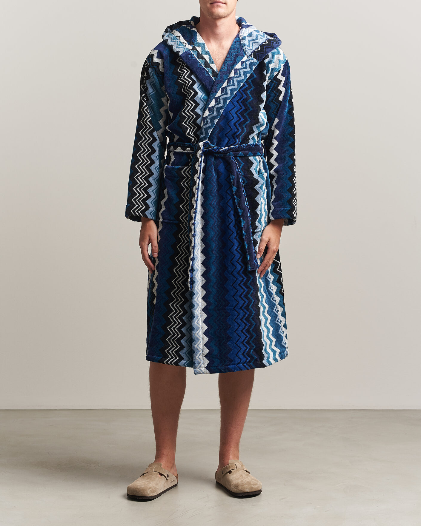 Herre | Pyjamas & Morgenkåber | Missoni Home | Giacomo Hooded Bathrobe Multi Blue