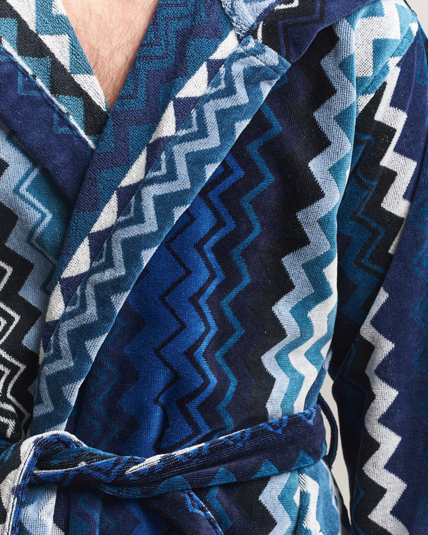Herre | Pyjamas & Morgenkåber | Missoni Home | Giacomo Hooded Bathrobe Multi Blue