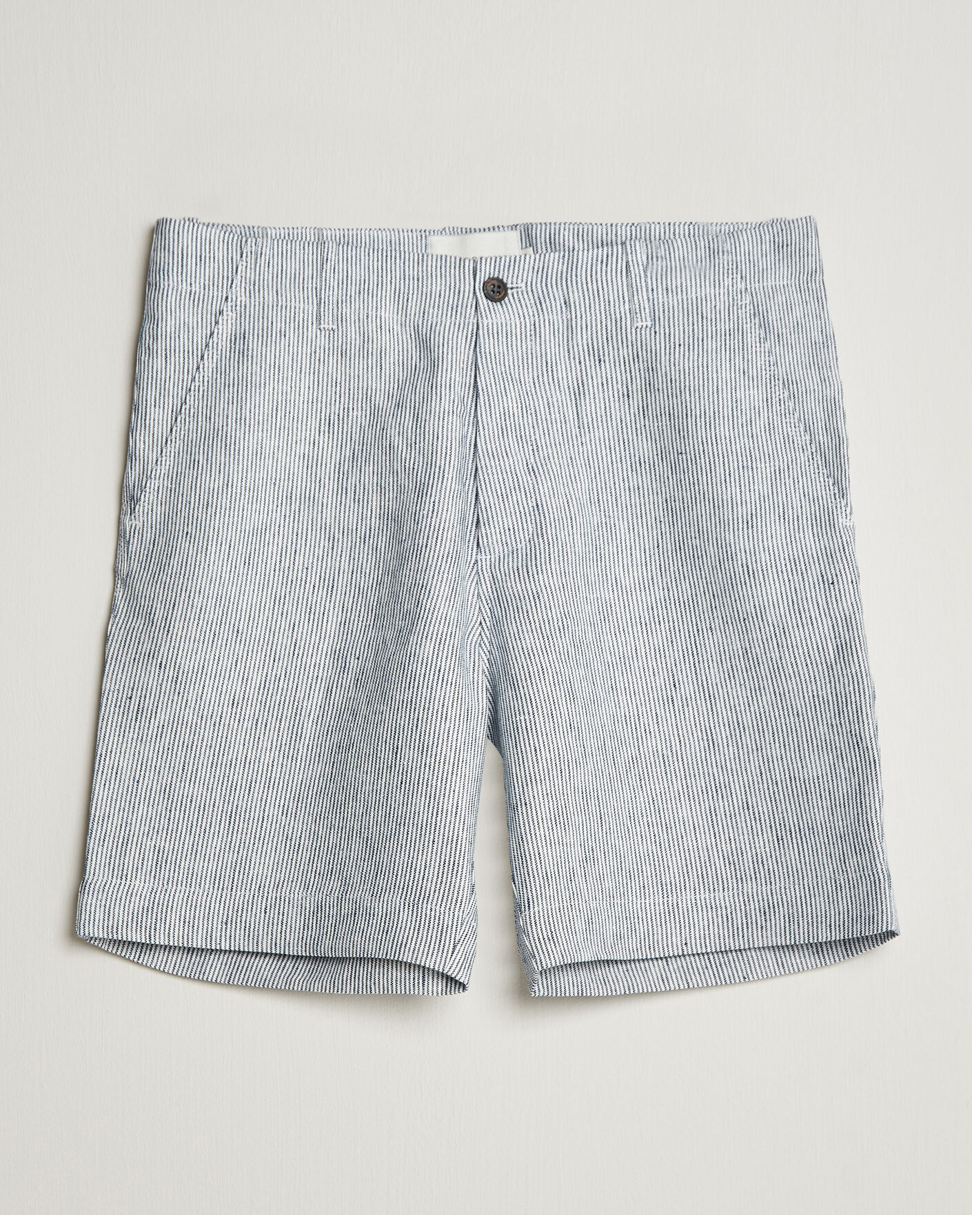 Herre | Shorts | Peregrine | Windsor Linen Shorts Navy Stripe