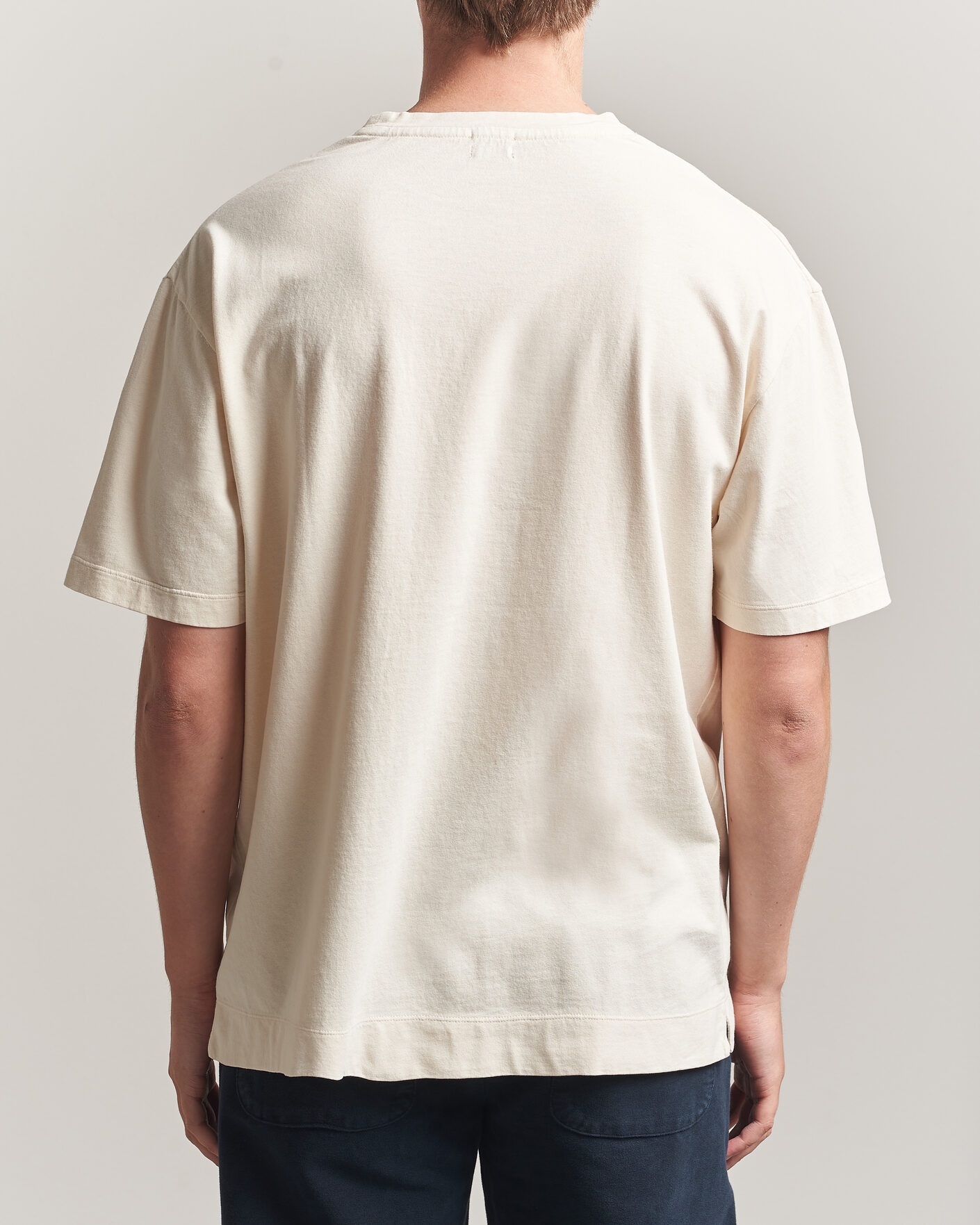 Herre | T-Shirts | Massimo Alba | Nevis Brushed Cotton T-Shirt Soft White