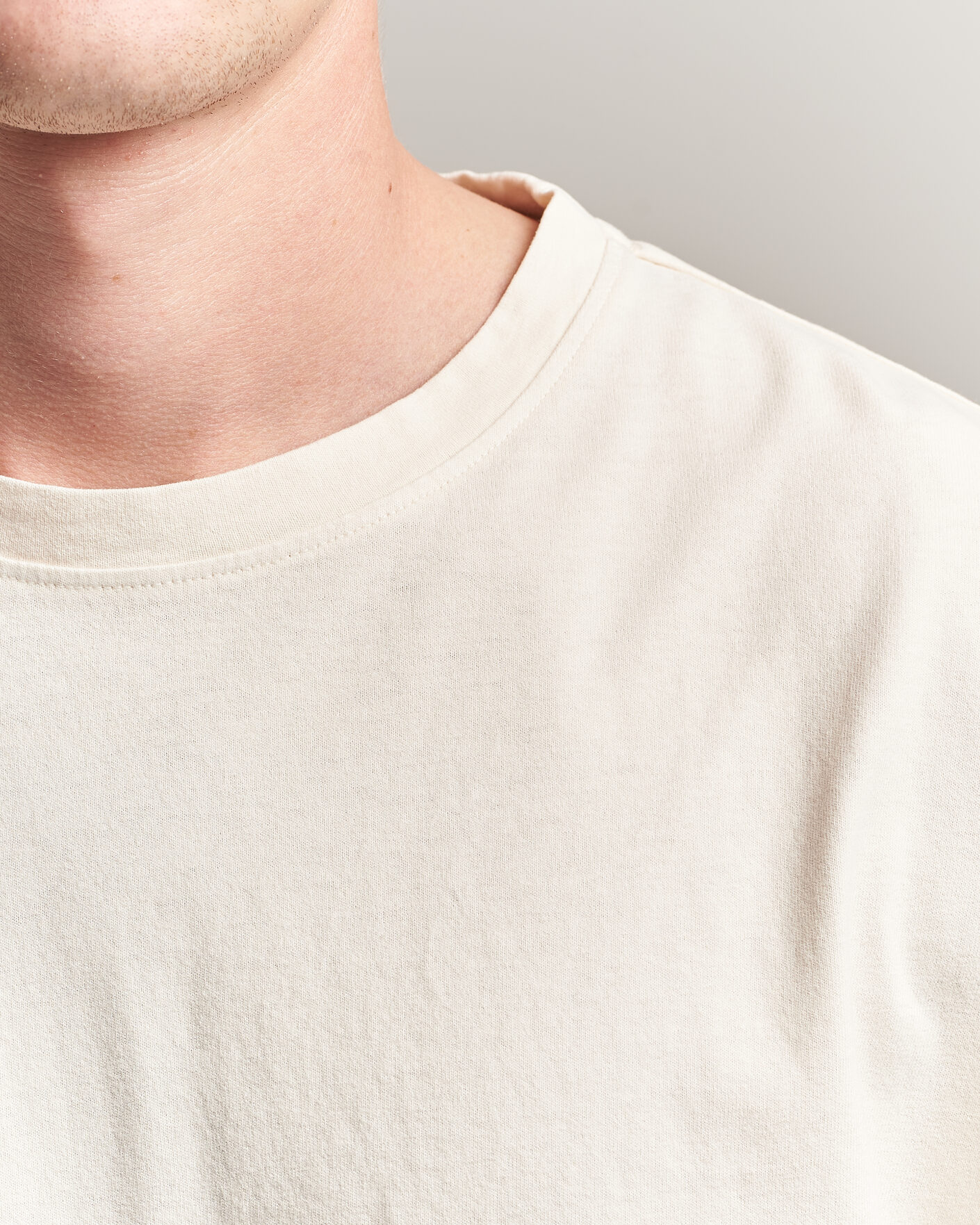 Herre | T-Shirts | Massimo Alba | Nevis Brushed Cotton T-Shirt Soft White