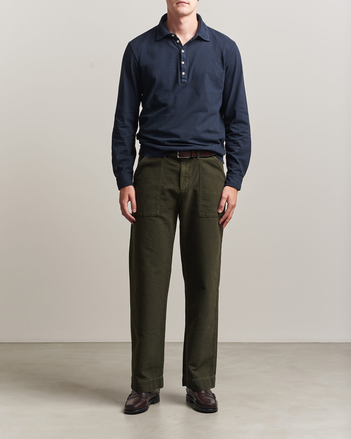 Herre | Polotrøjer | Massimo Alba | Raya Long Sleeve Polo Navy