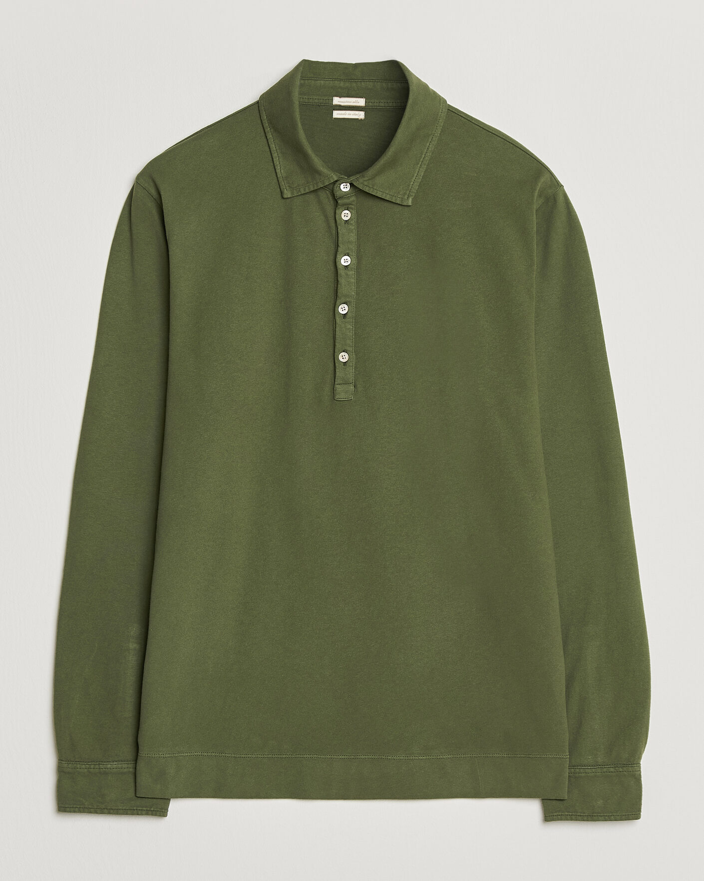 Herre | Polotrøjer | Massimo Alba | Raya Long Sleeve Polo Moss Green