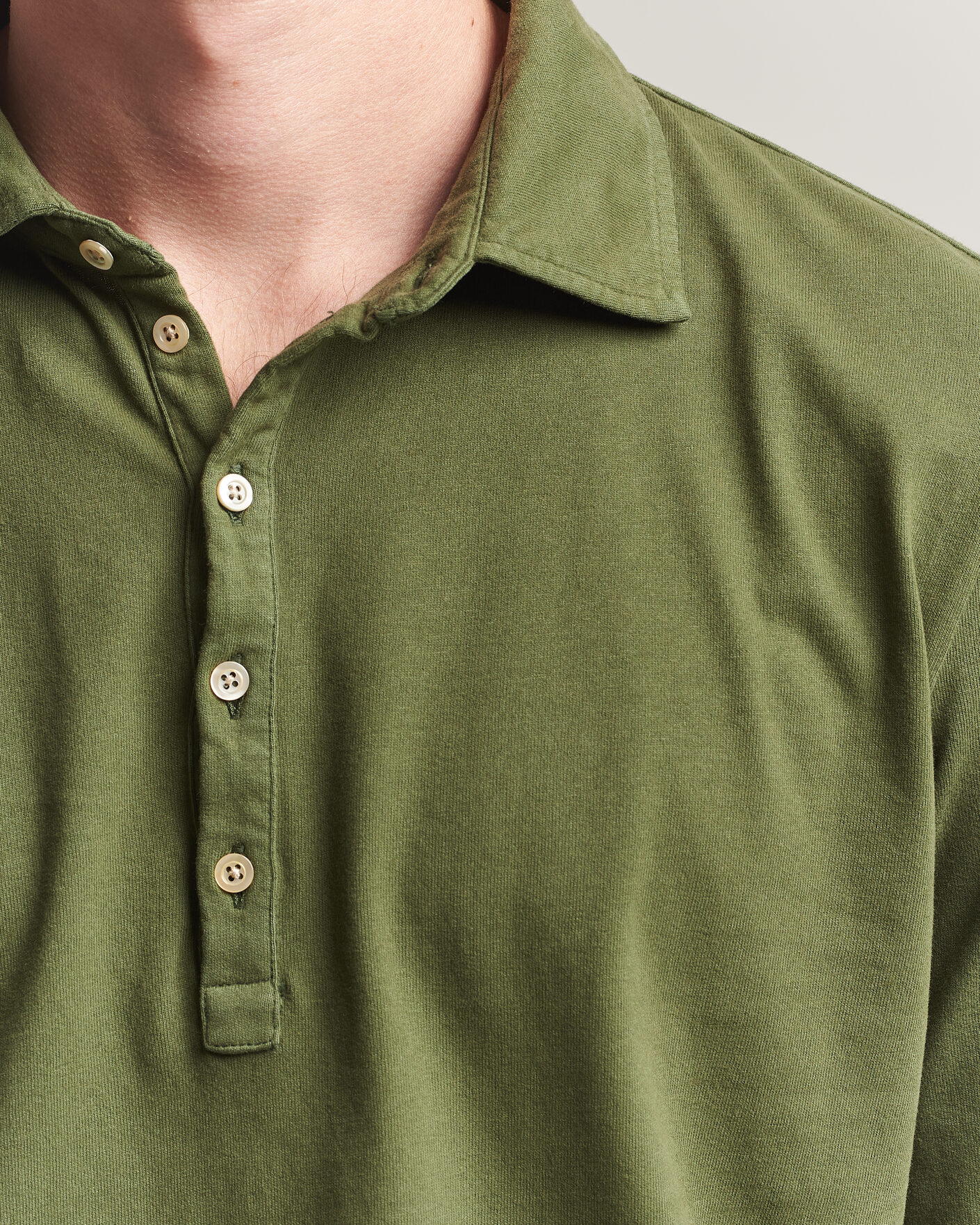 Herre | Polotrøjer | Massimo Alba | Raya Long Sleeve Polo Moss Green