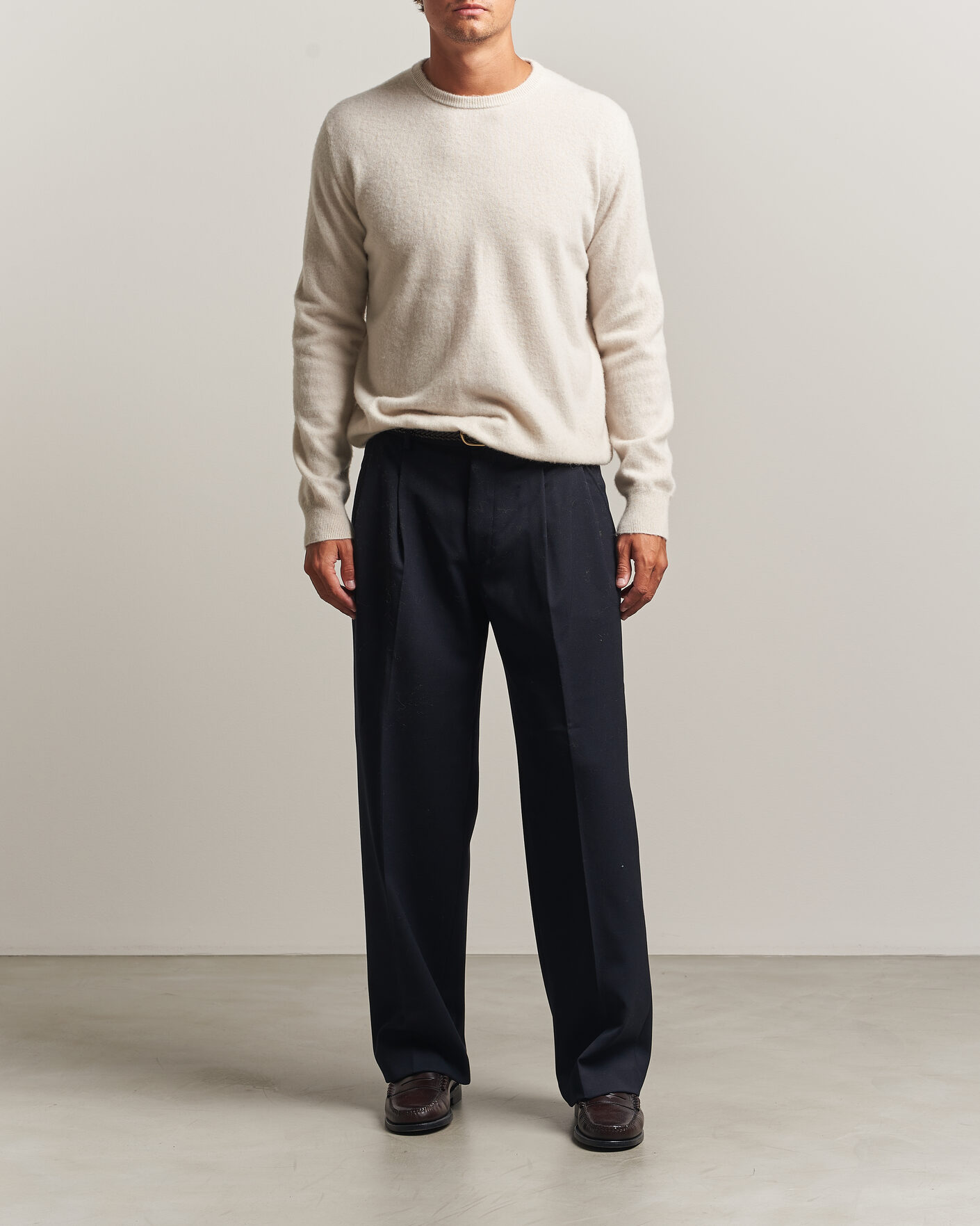 Herre | Trøjer | Massimo Alba | Kane Brushed Cashmere Sweater Magnolia