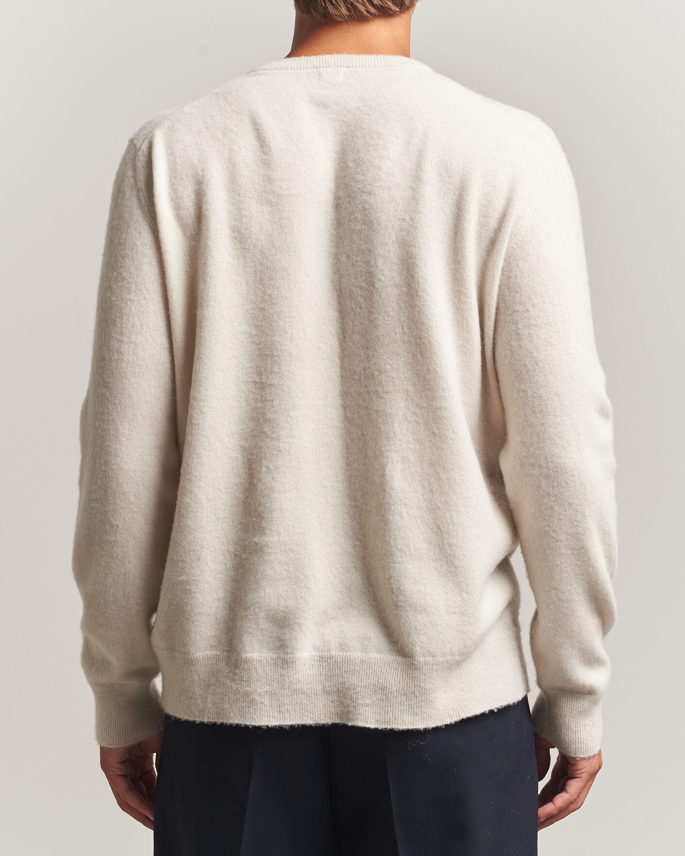 Herre | Trøjer | Massimo Alba | Kane Brushed Cashmere Sweater Magnolia