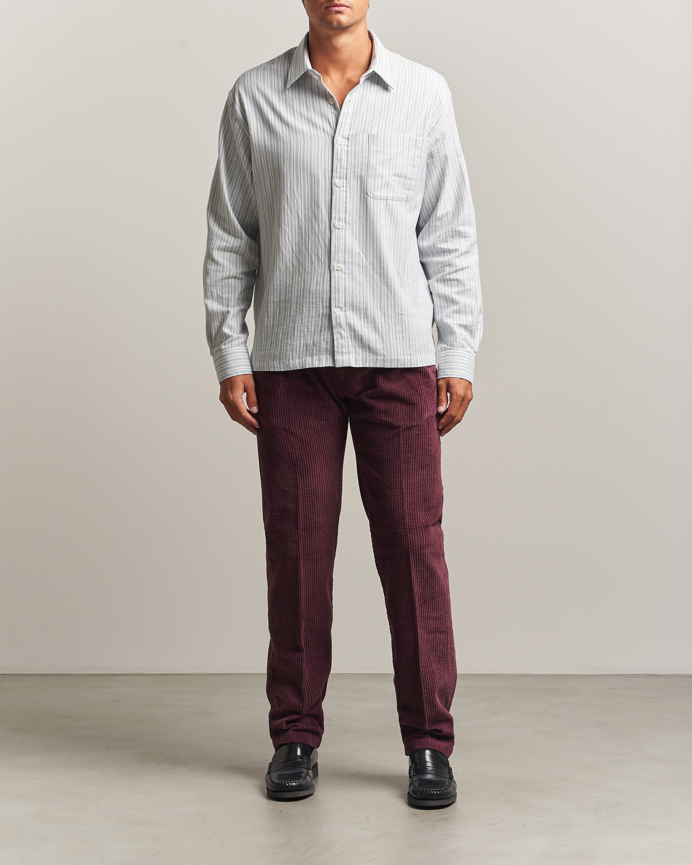 Herre | Bukser | Massimo Alba | Ionio Pleated Corduroy Pants Rose Brown