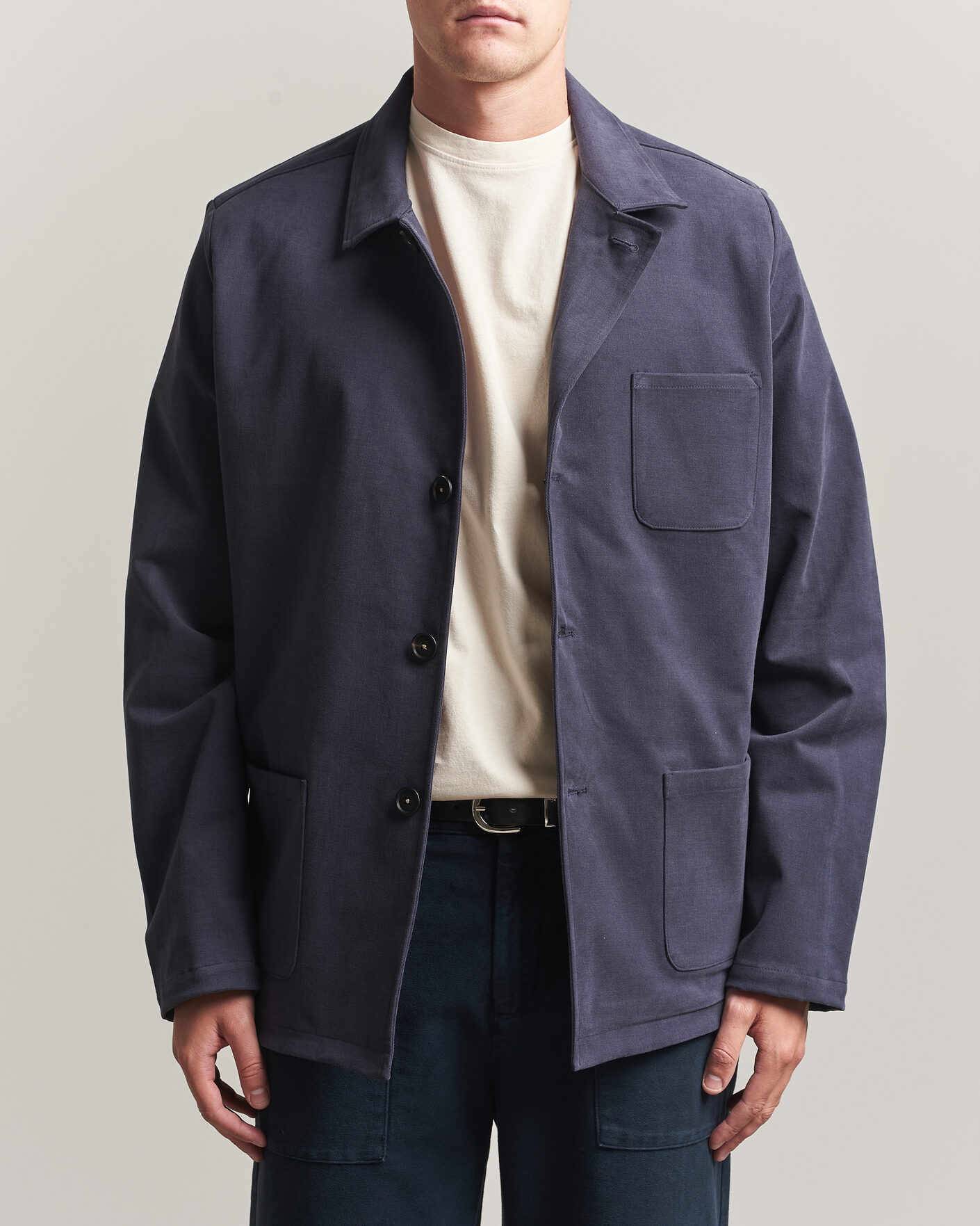 Herre | Jakker | Massimo Alba | Florida Brushed Cotton Jacket Navy