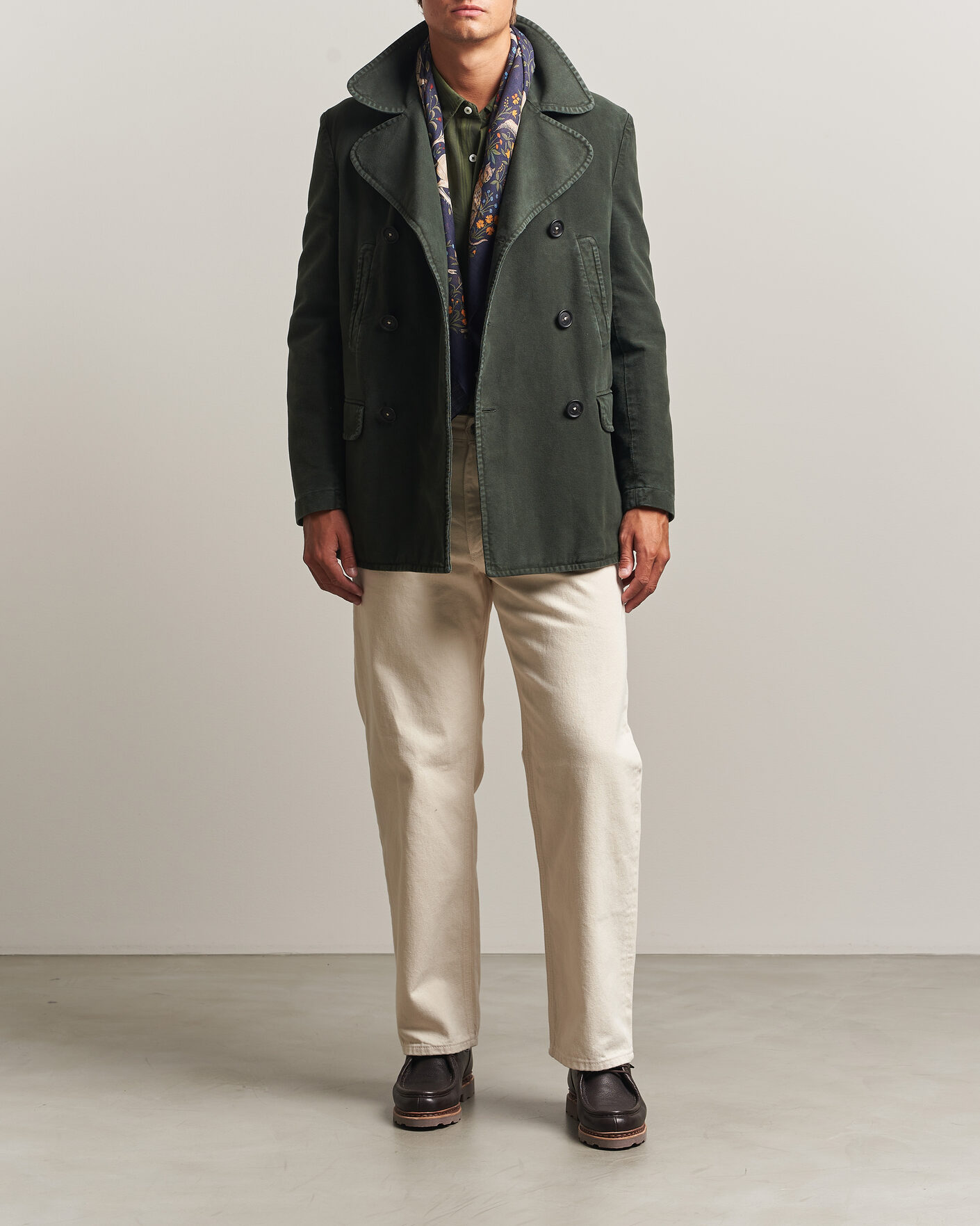 Herre | Jakker | Massimo Alba | Moleskine Peacoat  Forest Night