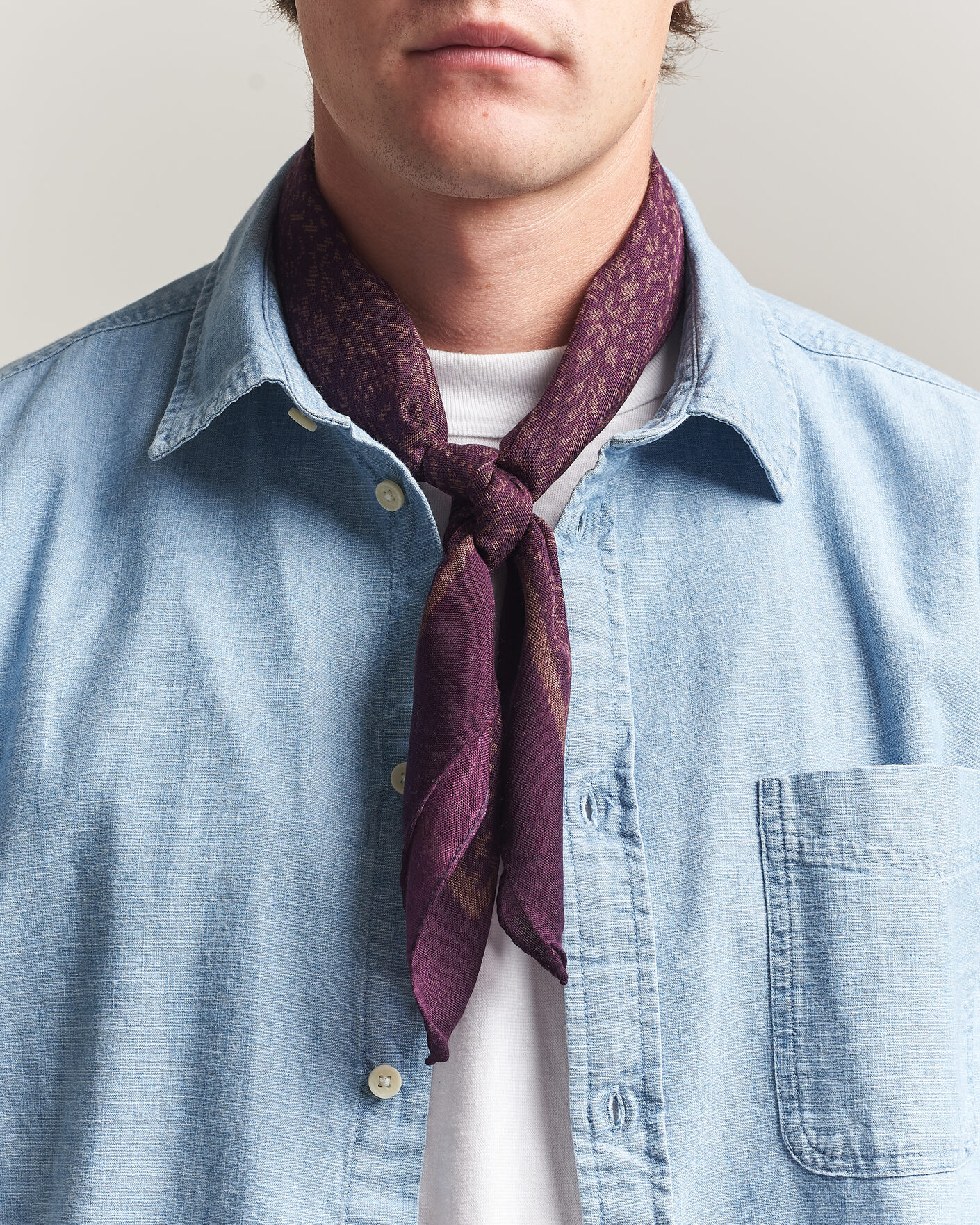Herre | Tørklæde | Massimo Alba | Cashmere/Silk Bandana Burgundy