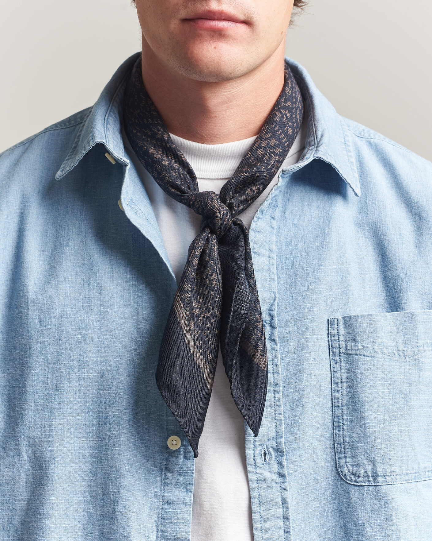 Herre | Tørklæde | Massimo Alba | Cashmere/Silk Bandana Navy