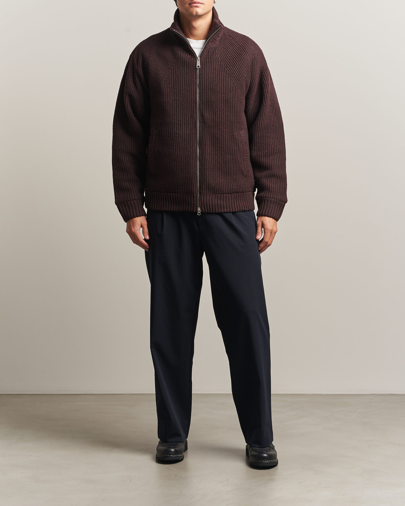 Herre | Trøjer | Carhartt WIP | Bandley Padded Wool Mix Full Zip Palisander Brown