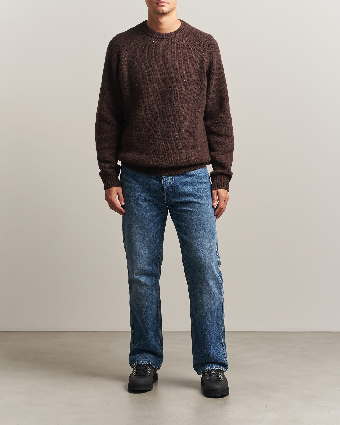 Herre | Trøjer | Carhartt WIP | Anglistic Wool/Cotton Sweater Tobacco